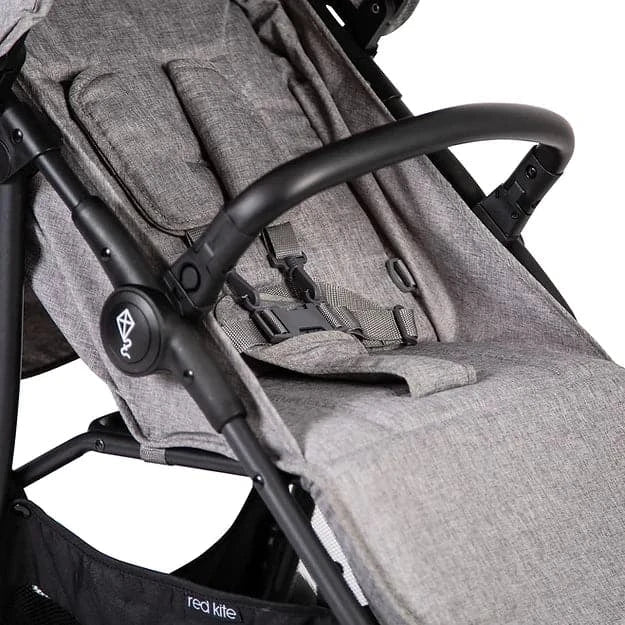 Red Kite Push Me Quad Stroller- Grey-Damaged box