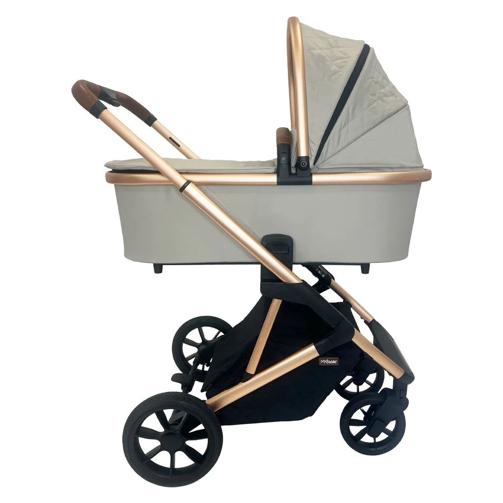 My Babiie MB500i 3-in-1 Travel System with i-Size Car Seat - Dani Dyer Rose Gold Stone -  | For Your Little One