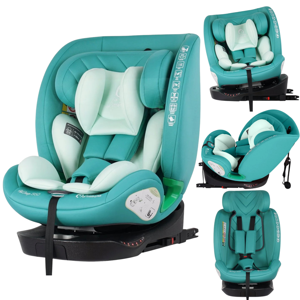 For Your Little One AllStage 360 0/1/2/3 ISOFIX I-Size Car Seat - Sage Teal (Birth-12 Years)