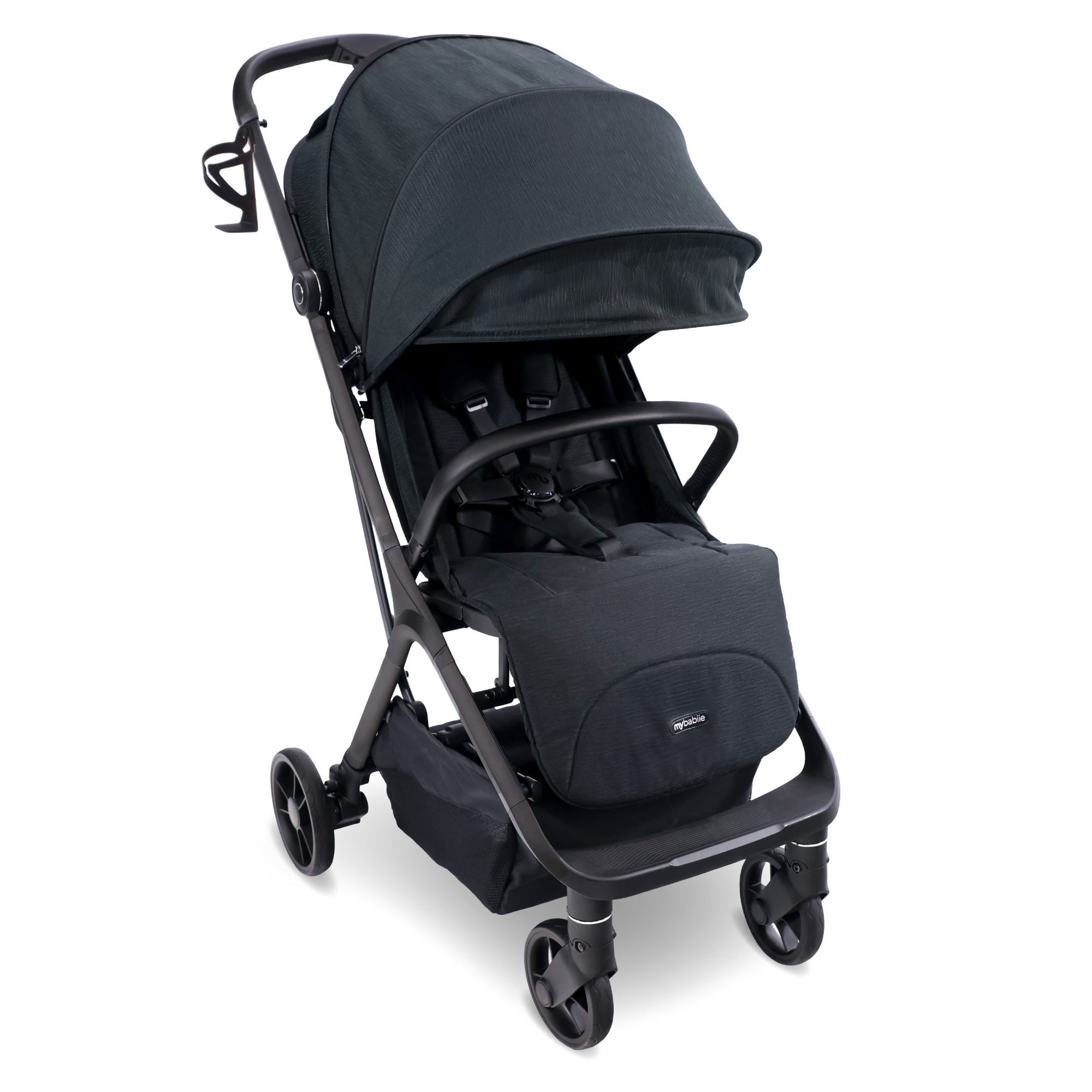 My Babiie MBX7 Plus Auto Fold Stroller - Black   