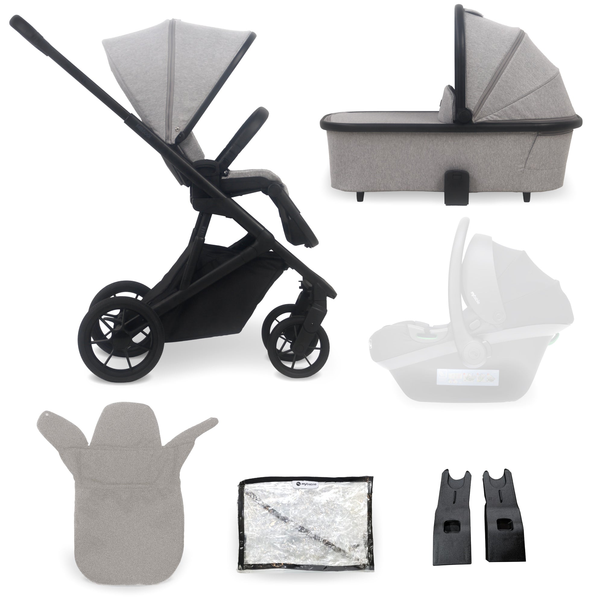 My Babiie MB500 2-in-1 Pushchair And Bassinet - Moon   