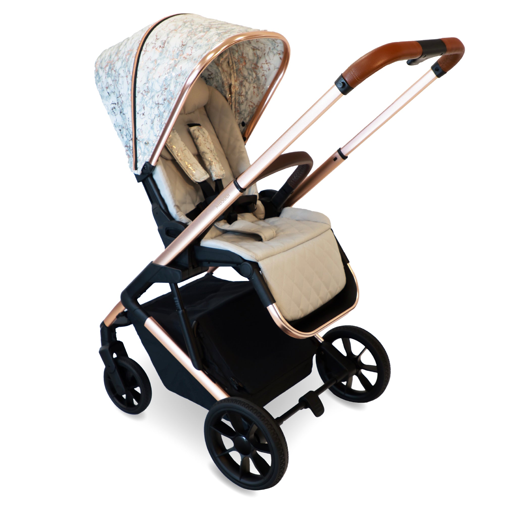 My Babiie MB500 2-in-1 Pushchair And Bassinet - Rose Gold Marble   