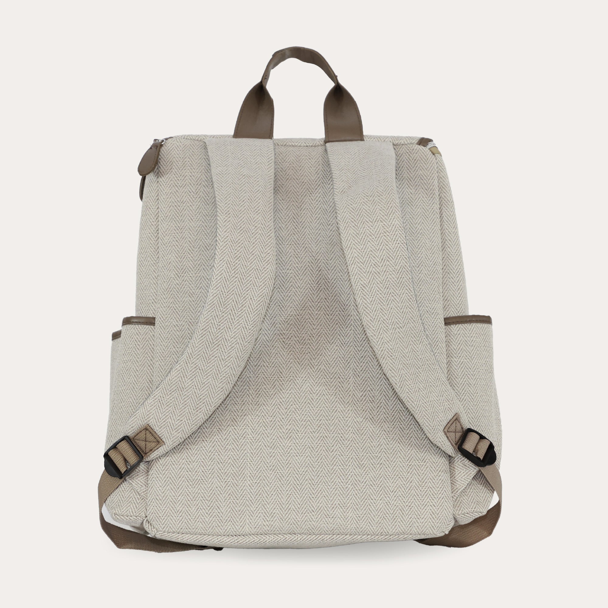 My Babiie Backpack Changing Bag - Oatmeal Herringbone   