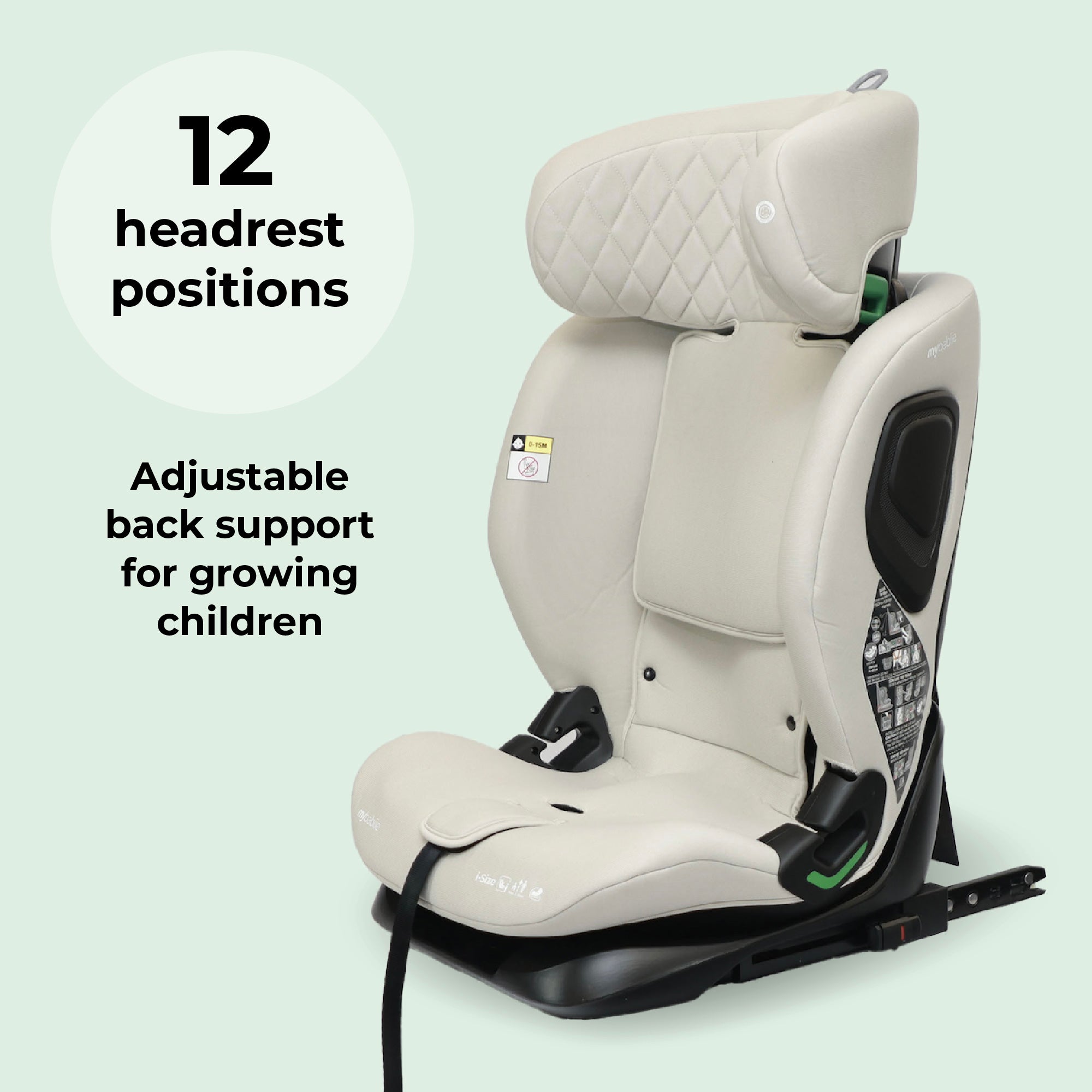 My Babiie i-Size Second Stage Car Seat (76-150cm) - Oatmeal