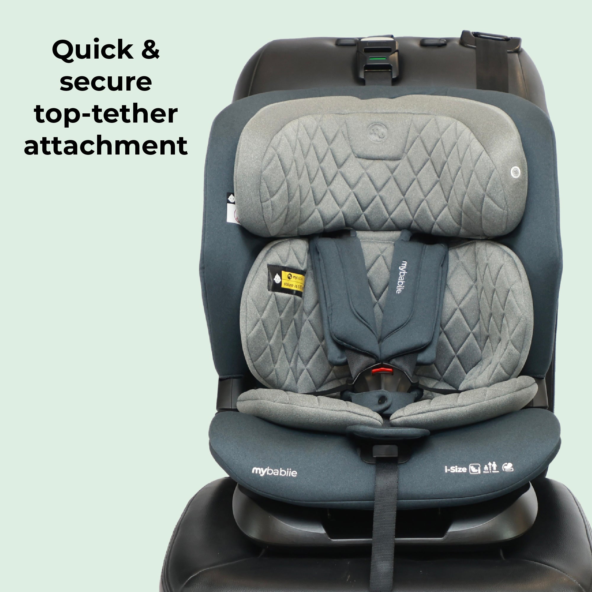 My Babiie i-Size Second Stage Car Seat (76-150cm) - Slate Blue