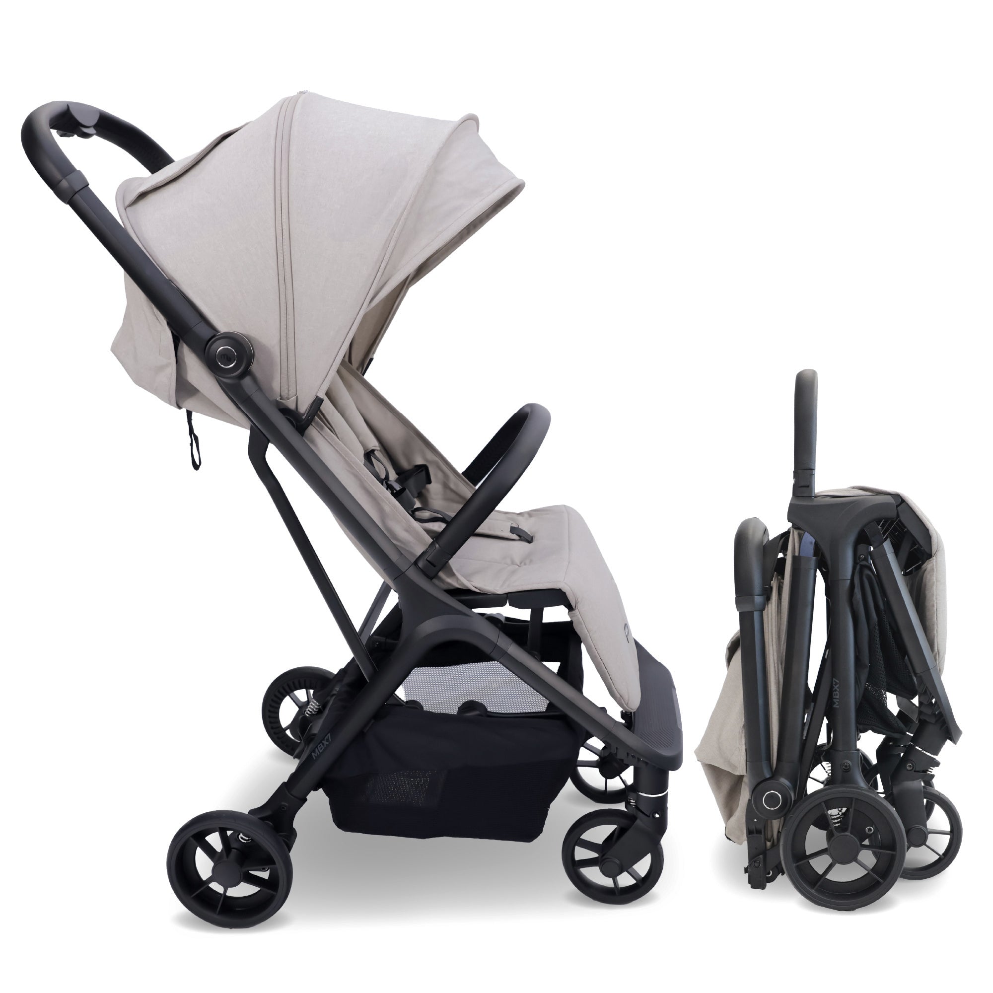 My Babiie MBX7 Plus Auto Fold Stroller - Camel   