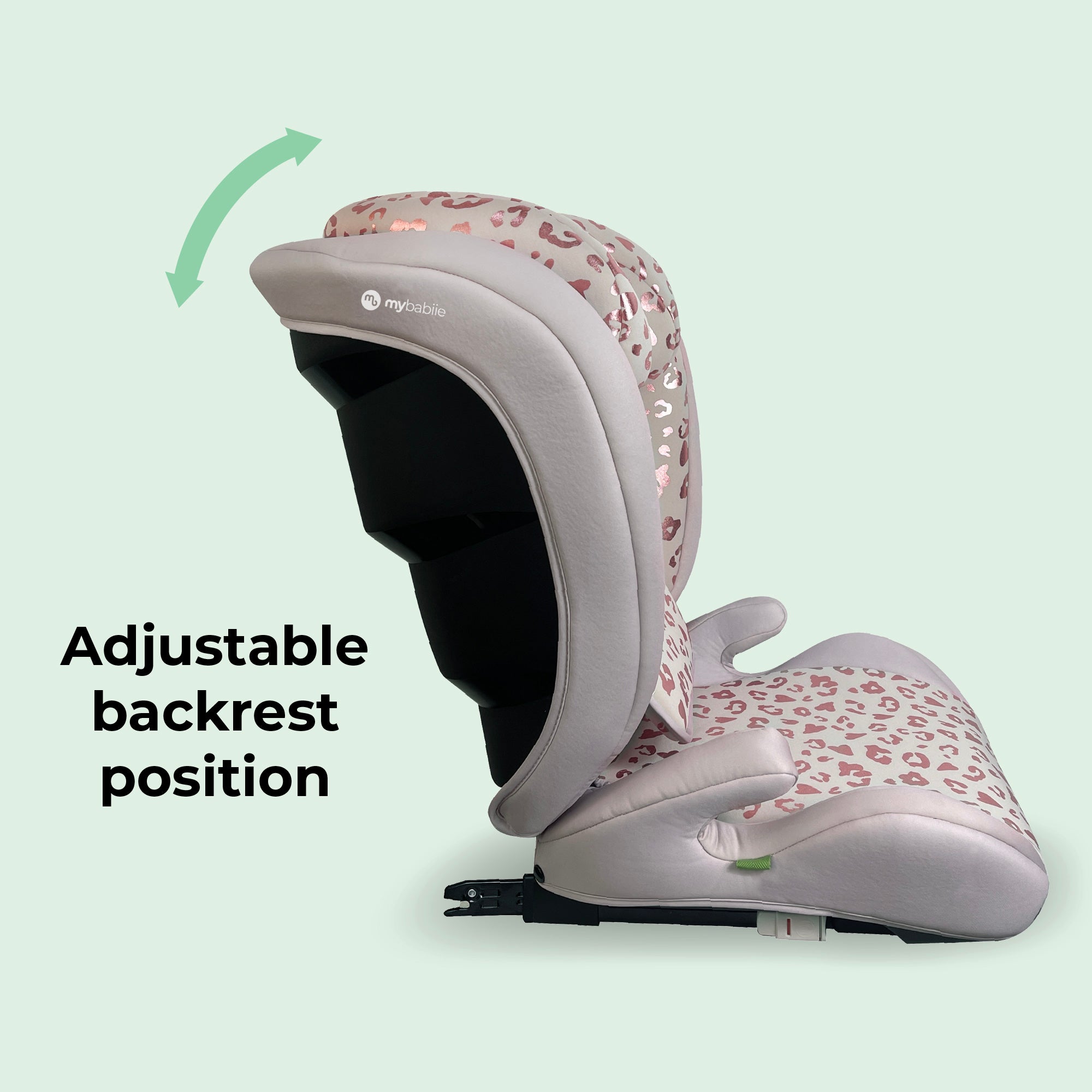 My Babiie MBCS23 i-Size (100-150cm) High Back Booster Car Seat - Blush Leopard