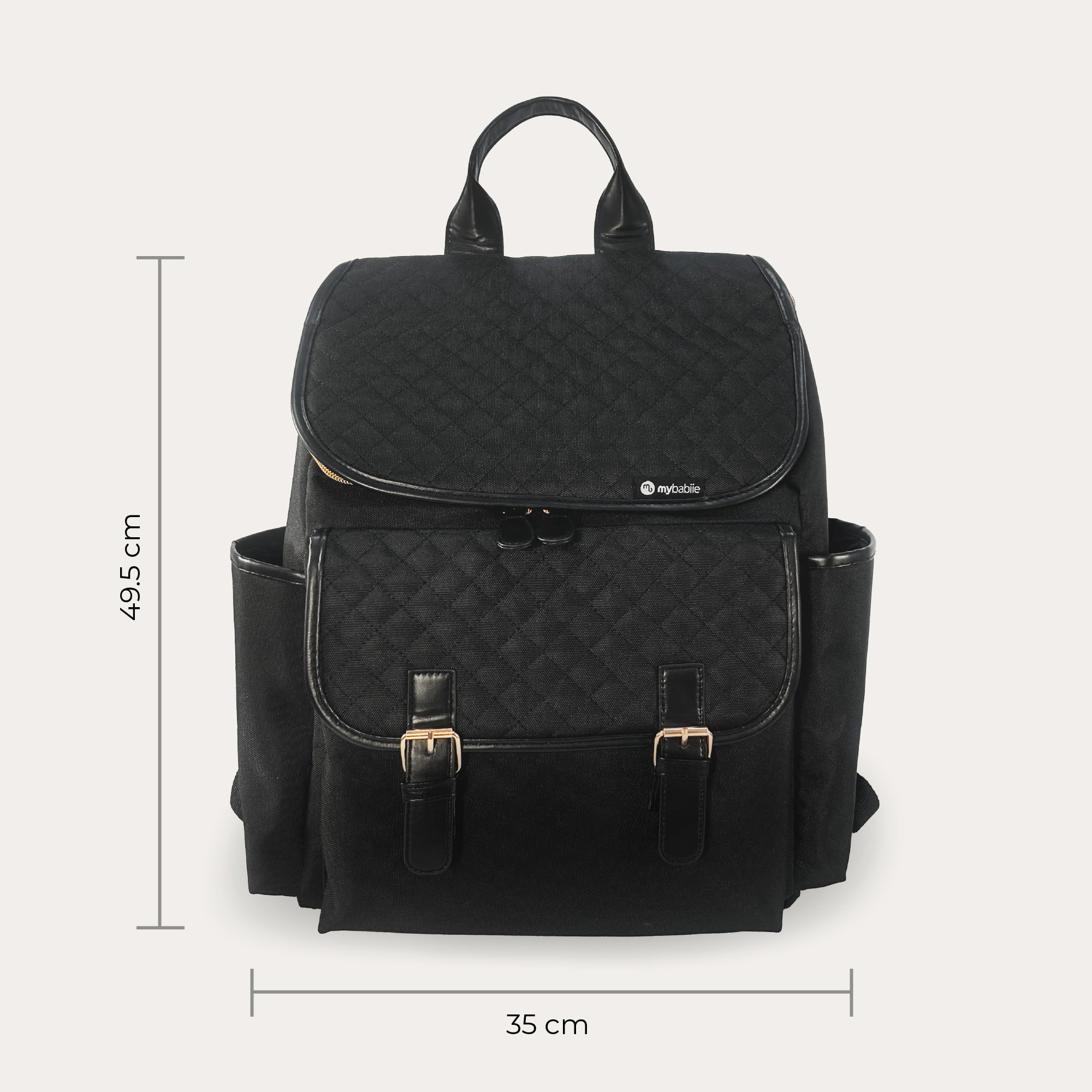 My Babiie Backpack Changing Bag - Black Quilted   