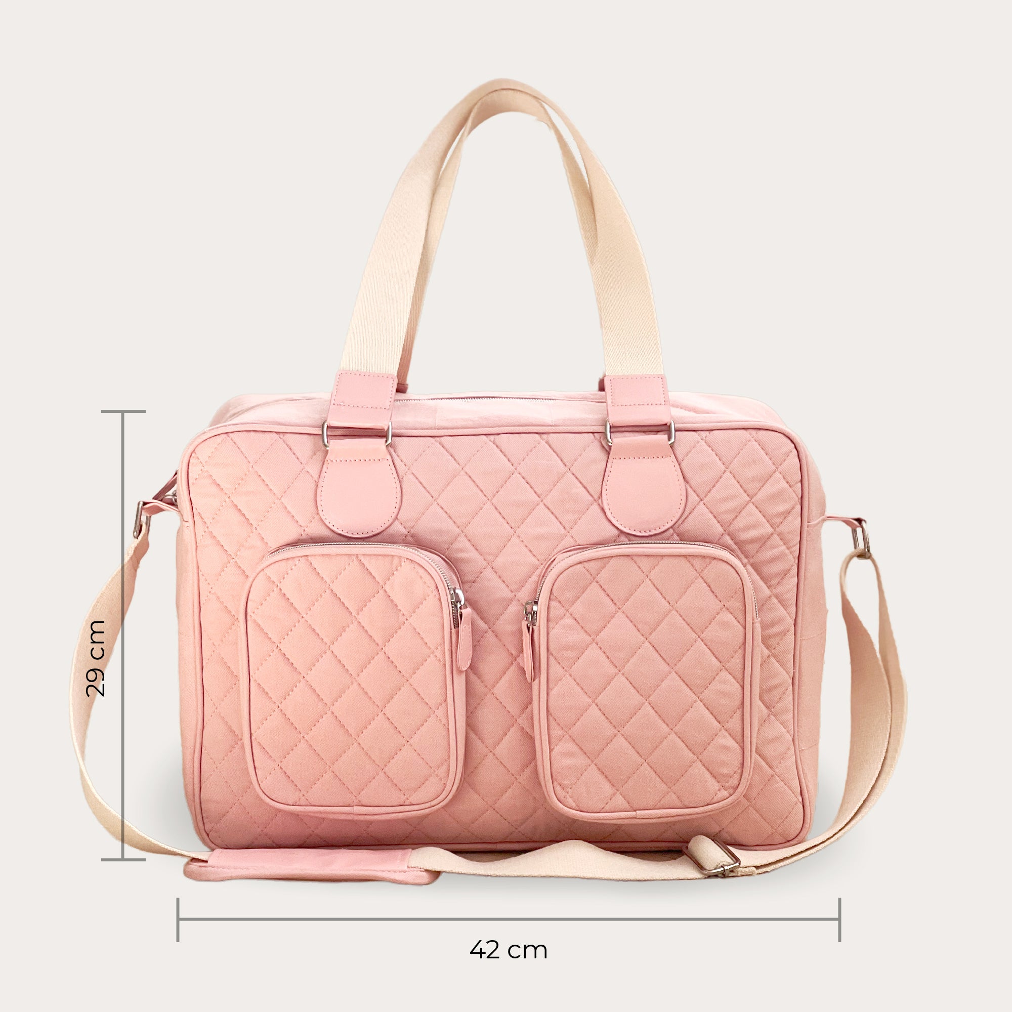 My Babiie Deluxe Changing Bag - Pink Quilted   