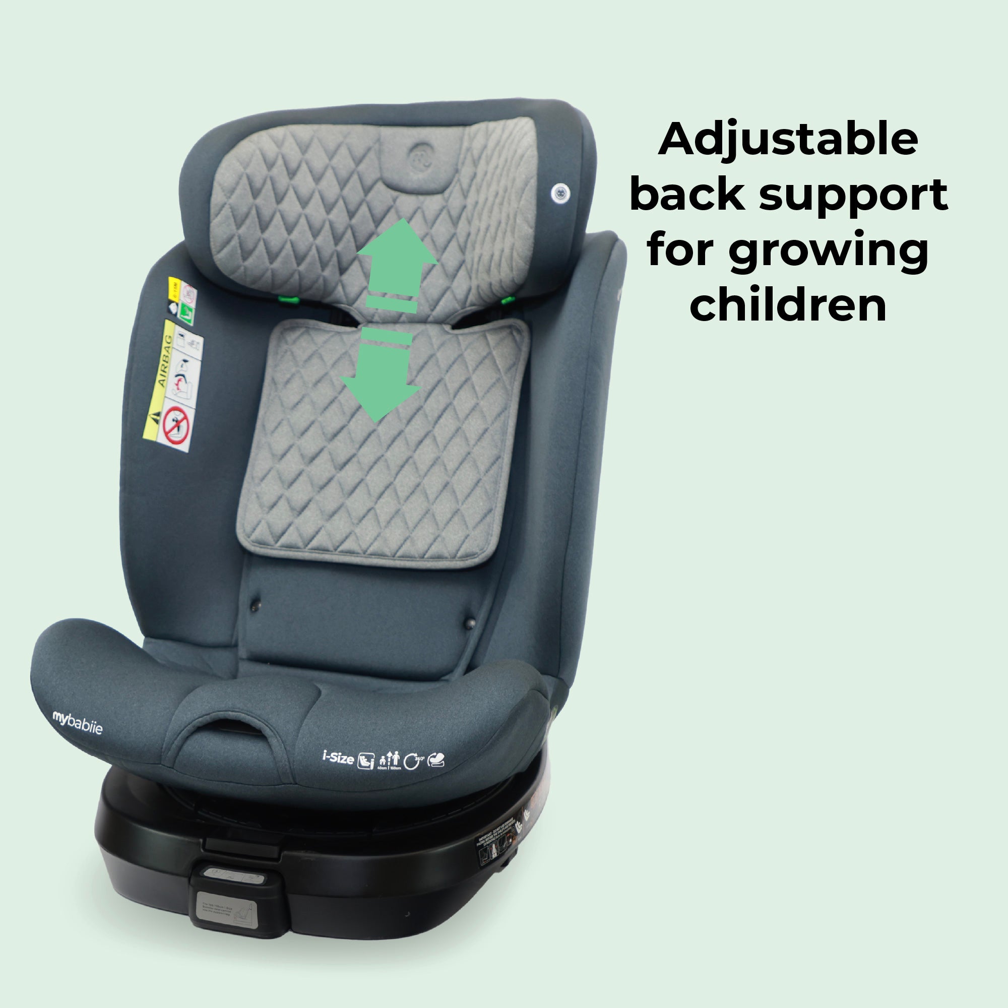 My Babiie MBCSSPINCH i-Size (40-150cm) Spin Car Seat - Slate Blue