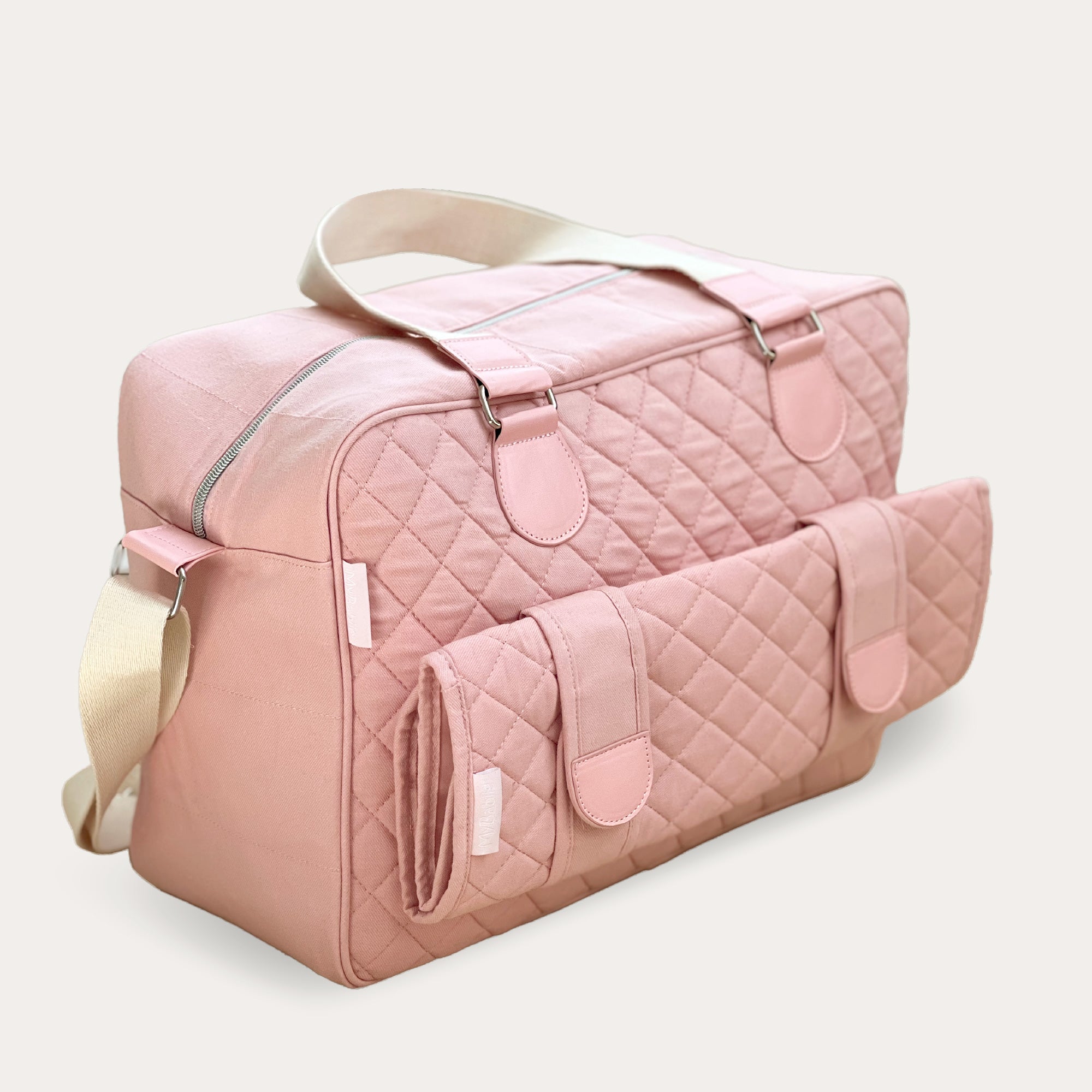 My Babiie Deluxe Changing Bag - Pink Quilted   