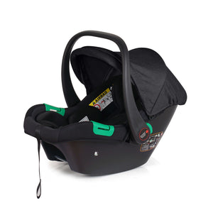 Black 3-in-1 car seat with canopy and base