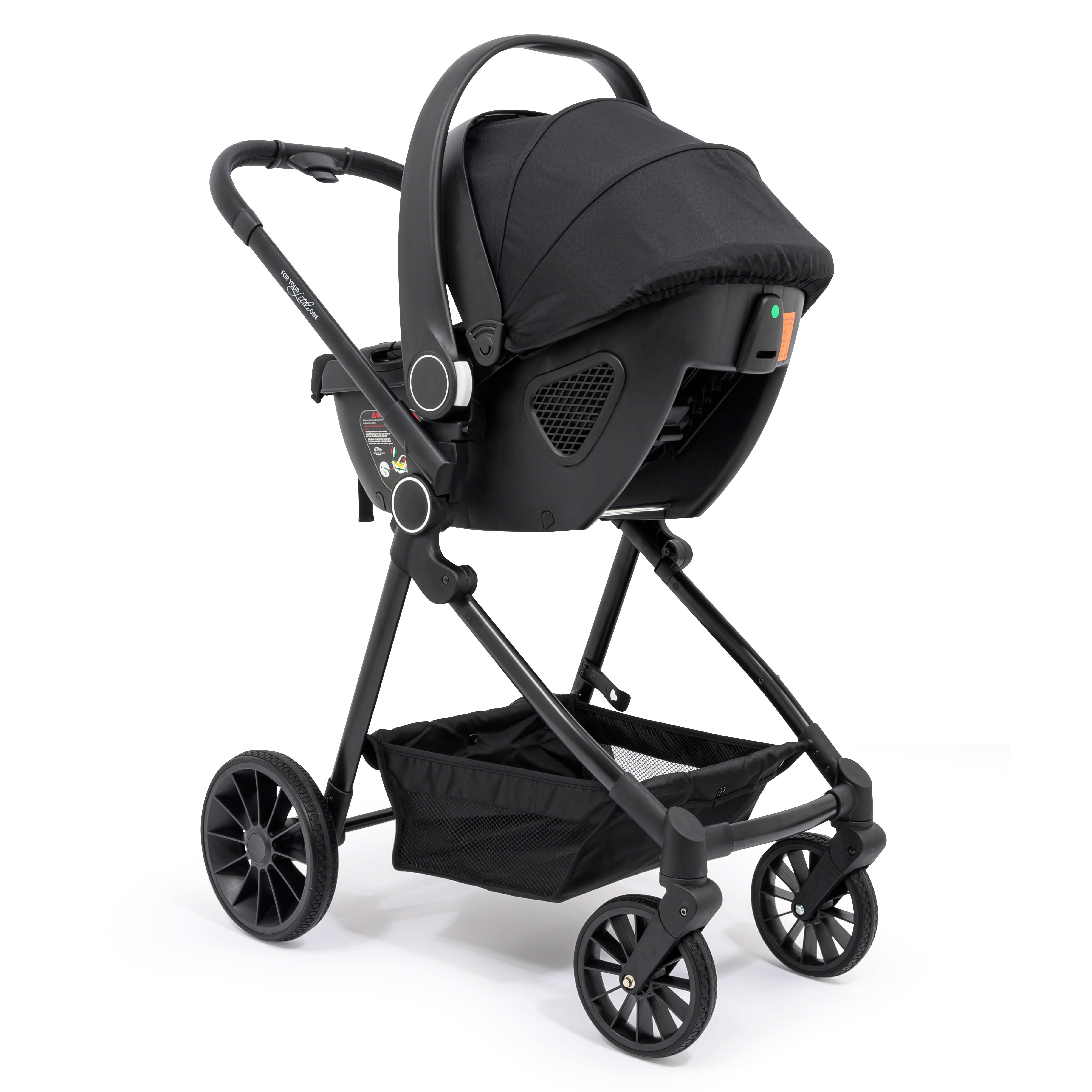 For Your Little One LITE 3 In 1 Travel System with i-Size Car Seat - Black   