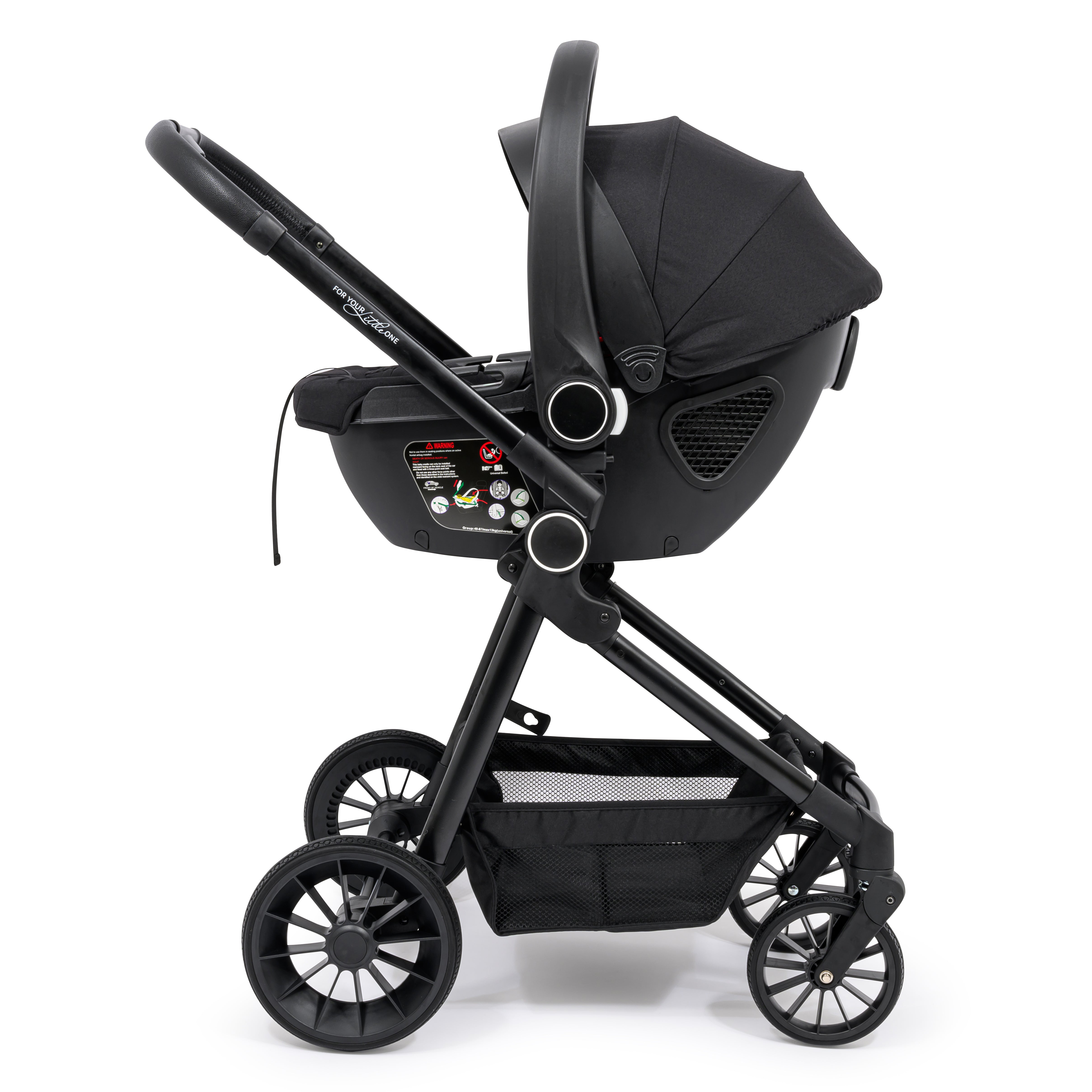 For Your Little One LITE 3 In 1 Travel System with i-Size Car Seat - Black   