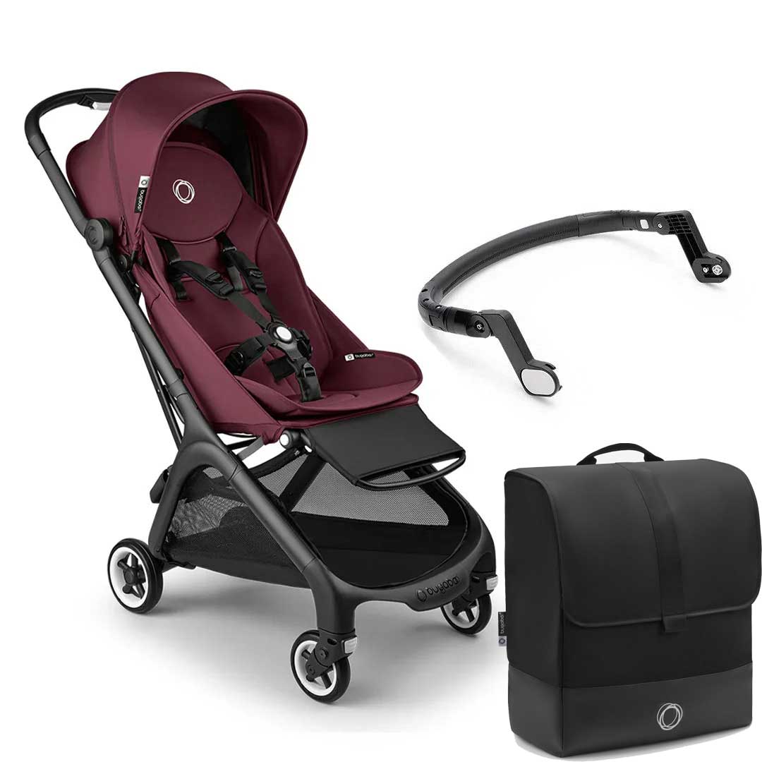 Bugaboo Butterfly Complete Stroller With Bumper Bar - Dark Cherry (FREE Transport Bag!)