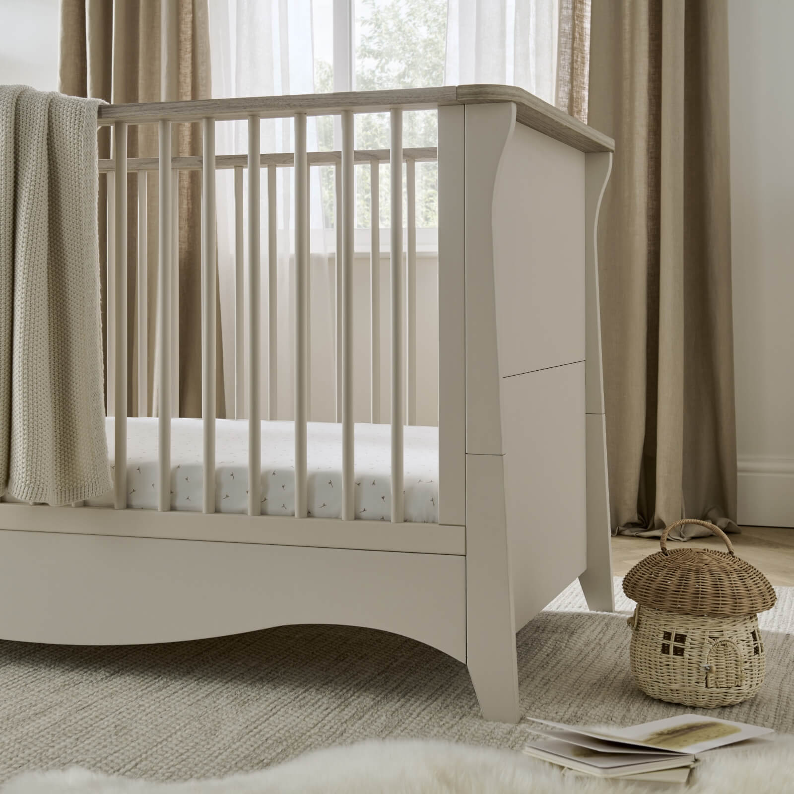 Cuddleco Clara 3 Piece Nursery Furniture Set - Cashmere & Ash   