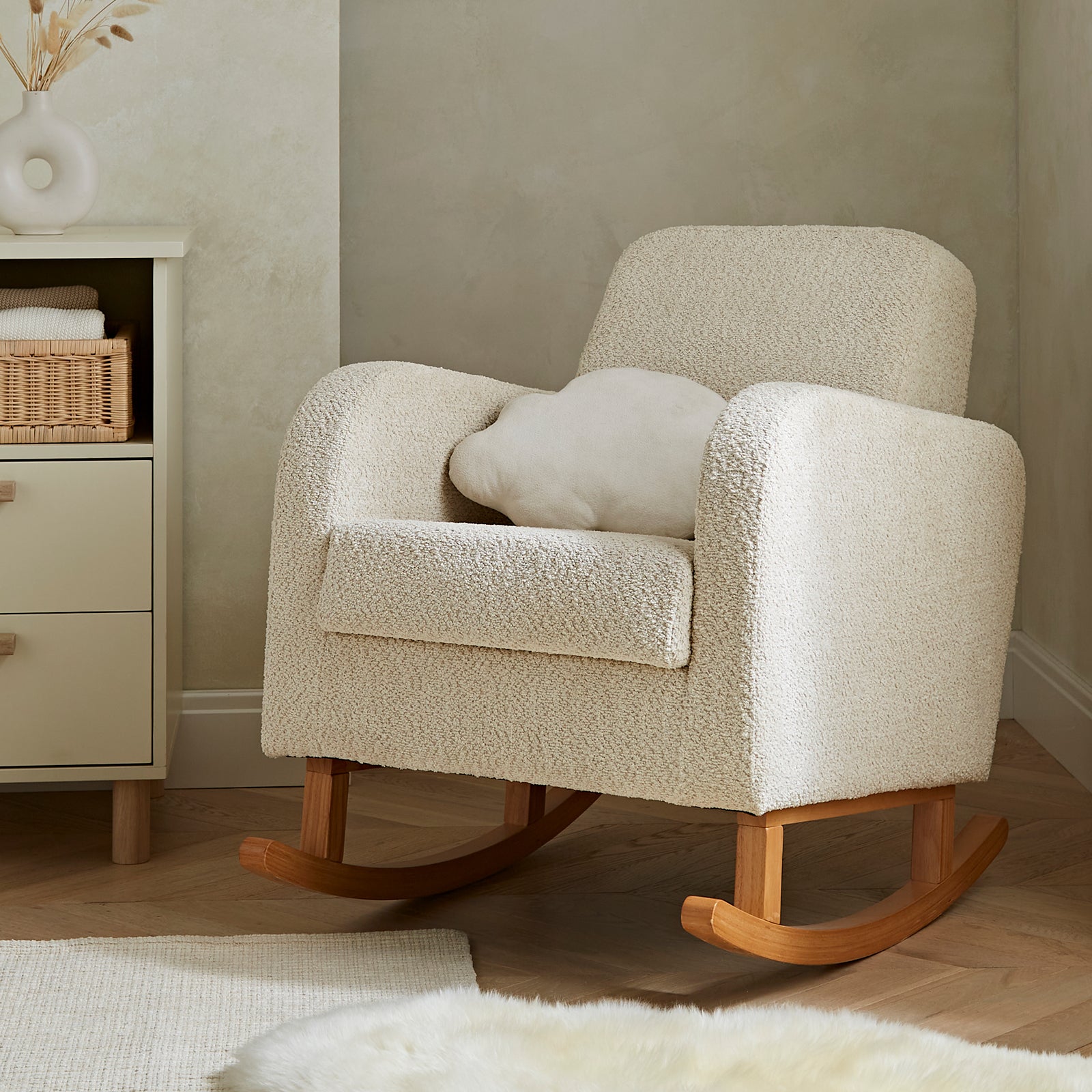 Cuddleco Etta Boucle Nursing Chair - Mushroom