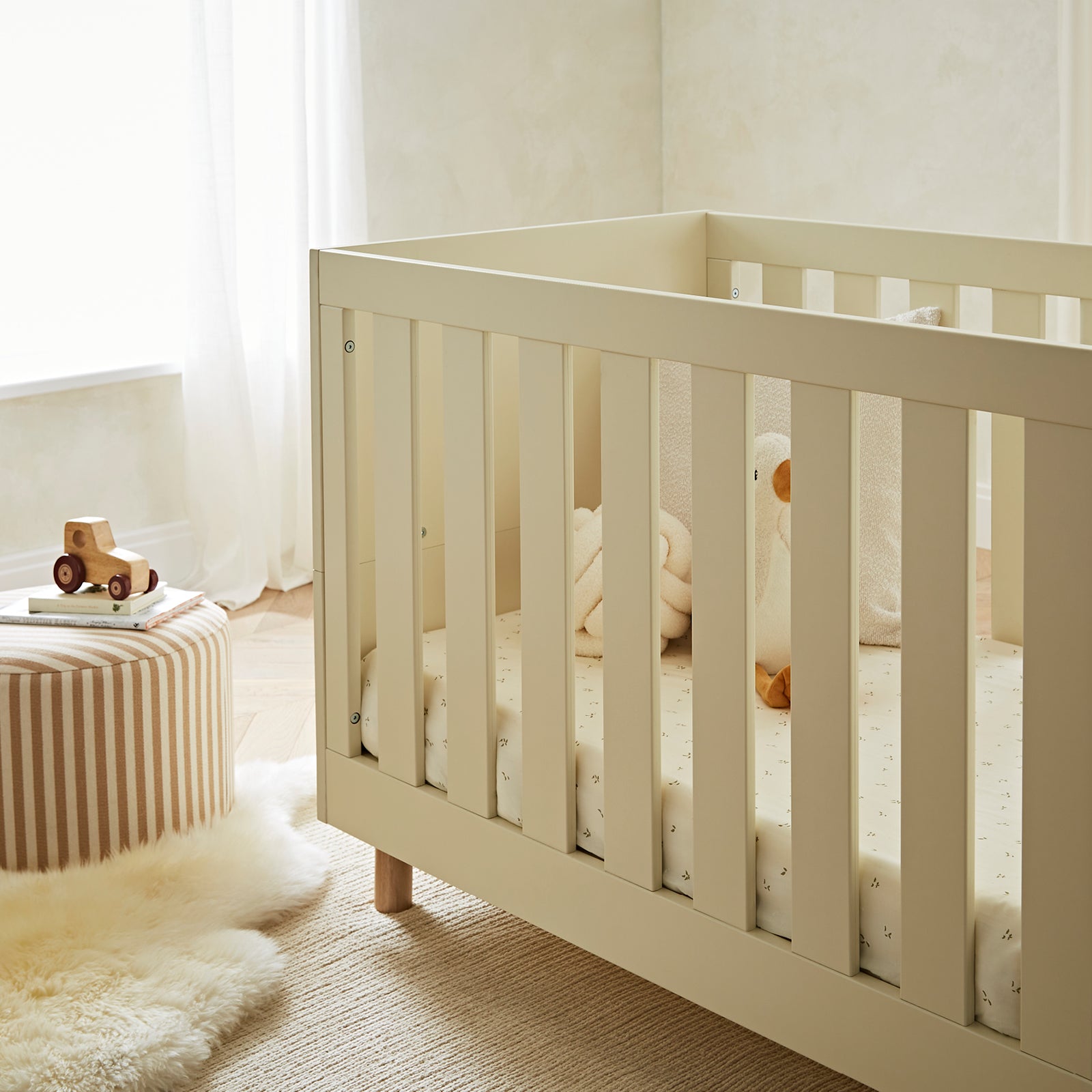 Cuddleco Harper 3 Piece Nursery Furniture Set - Cream & Ash