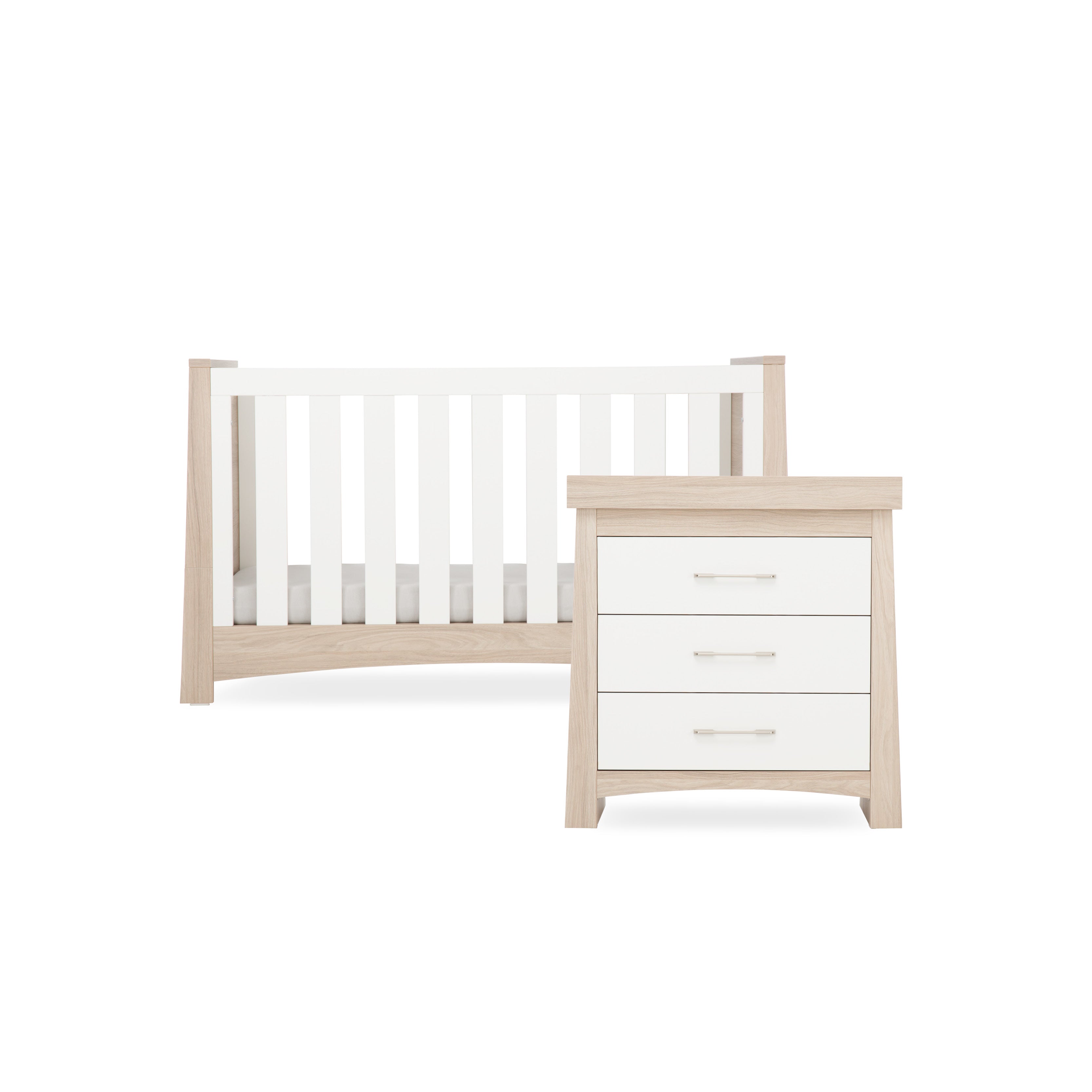 Cuddleco Lana 2 Piece Nursery Furniture Set - Ash & White