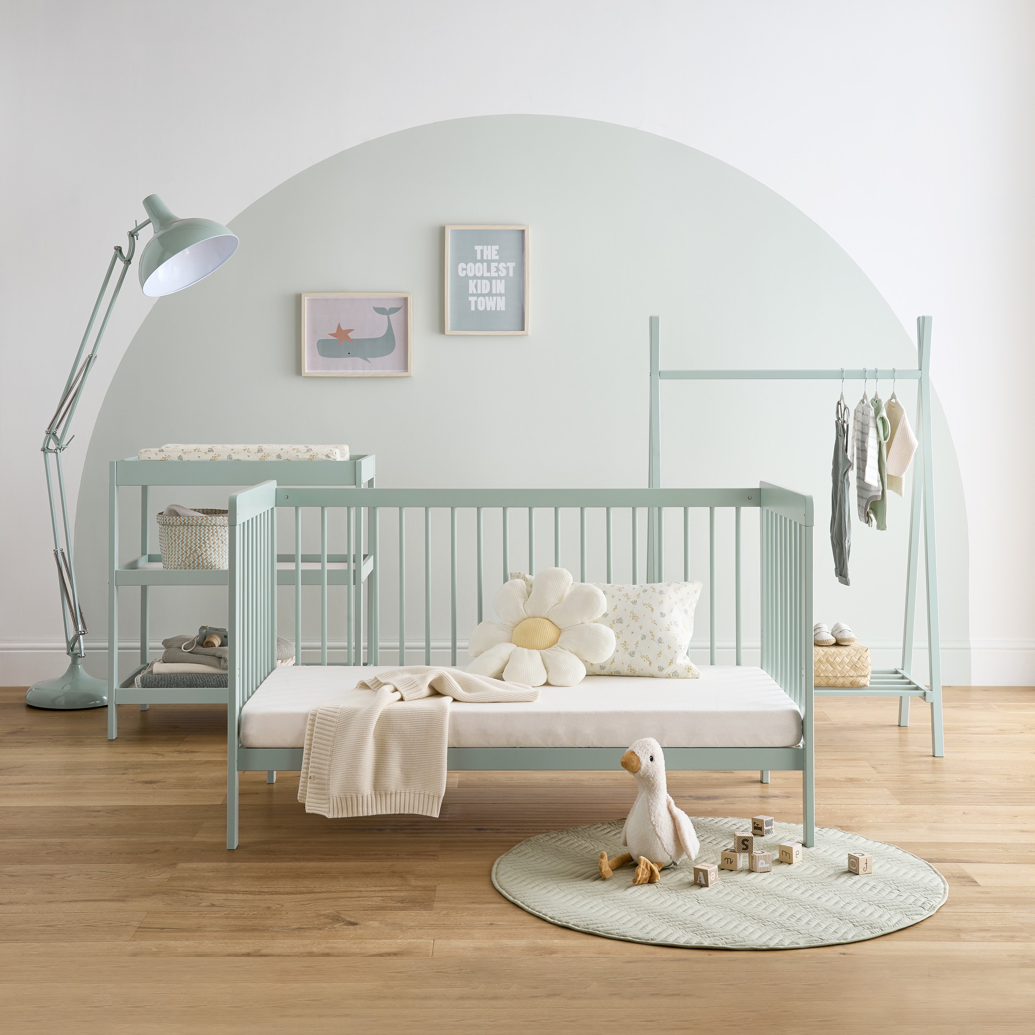 Cuddleco Nola Cot bed - Sage Green