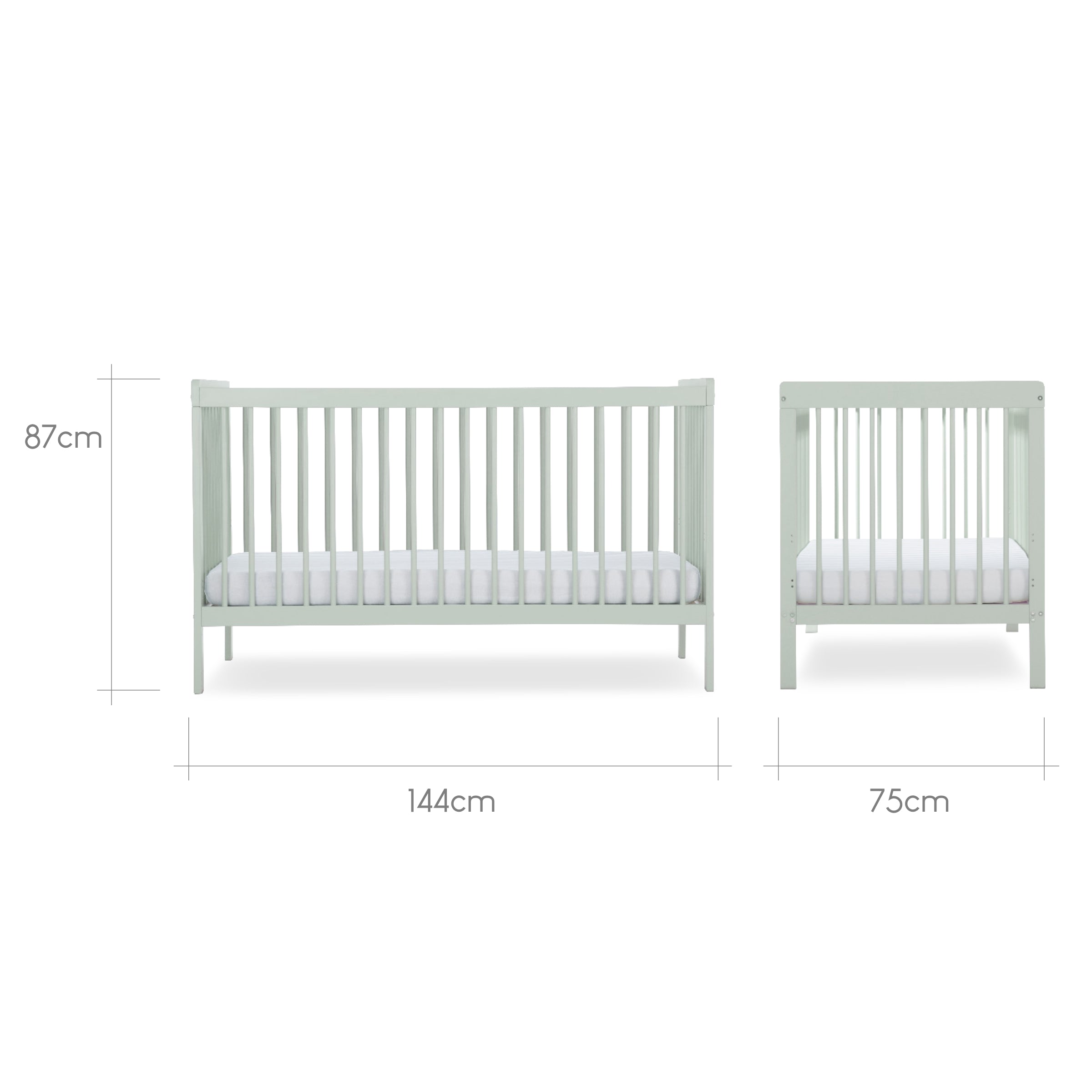 Cuddleco Nola Cot bed - Sage Green