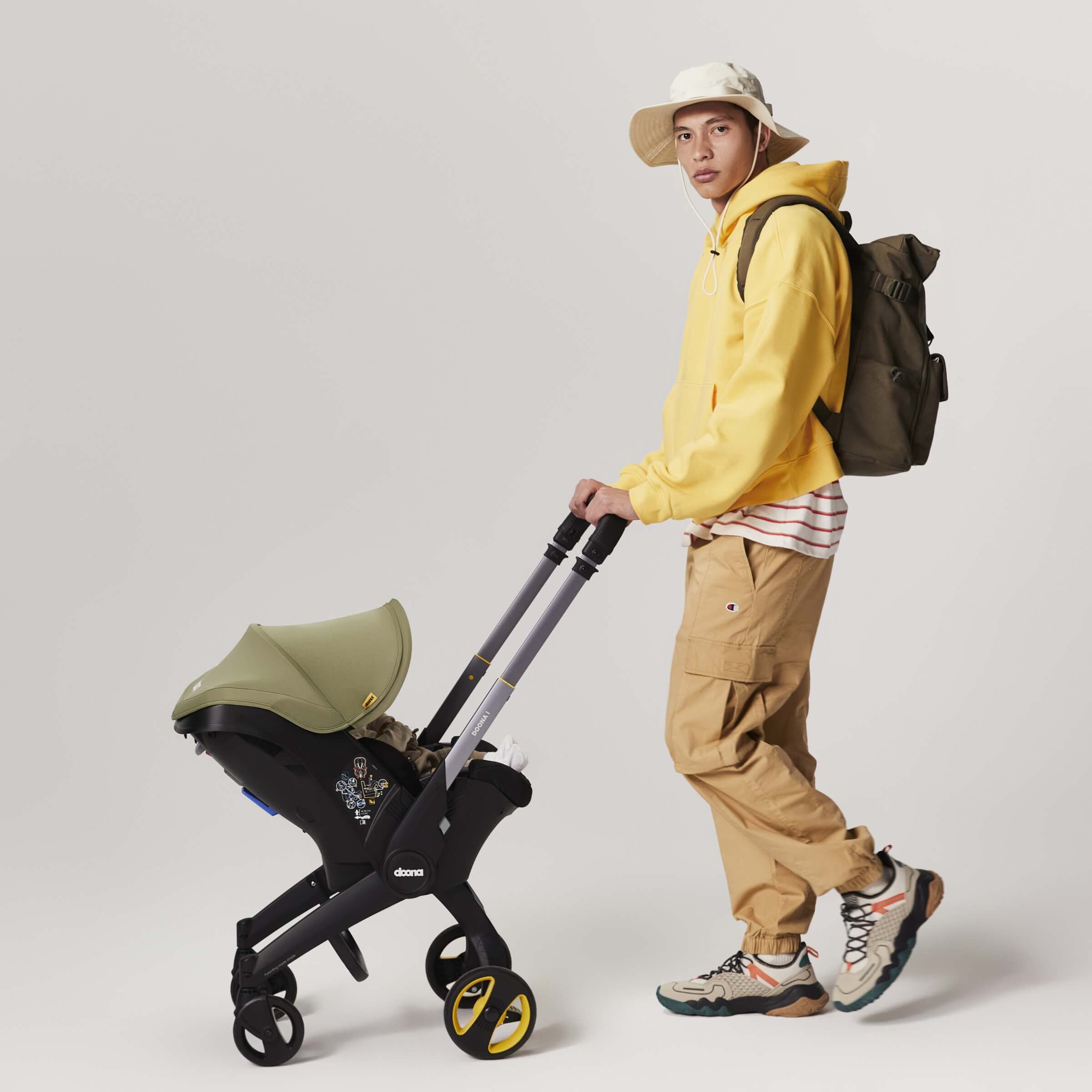 Doona i Car Seat & Stroller + ISOFIX Base - Desert Green - For Your Little One