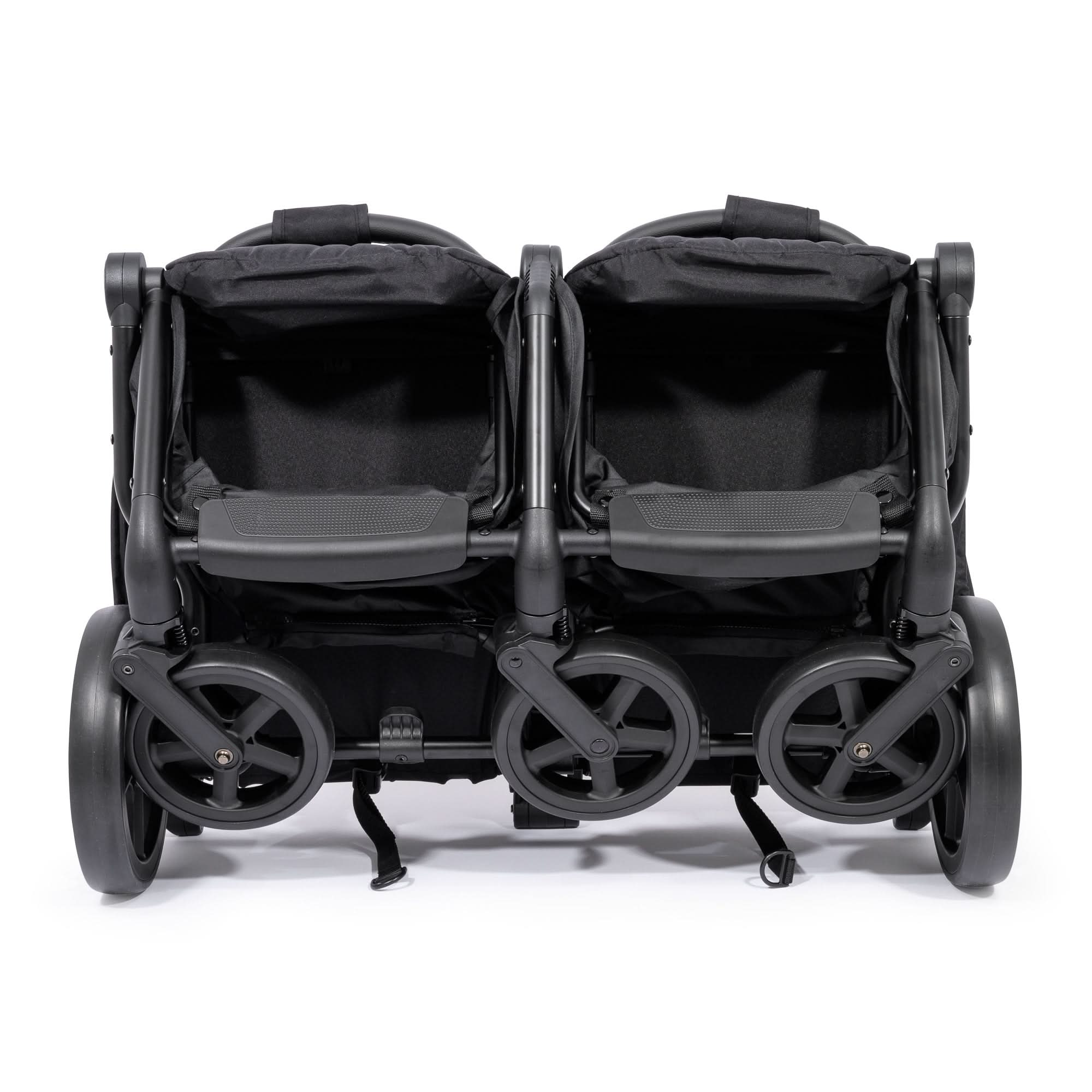 For Your Little One Duo Twin Easyfold Pushchair Full Bundle - Black   