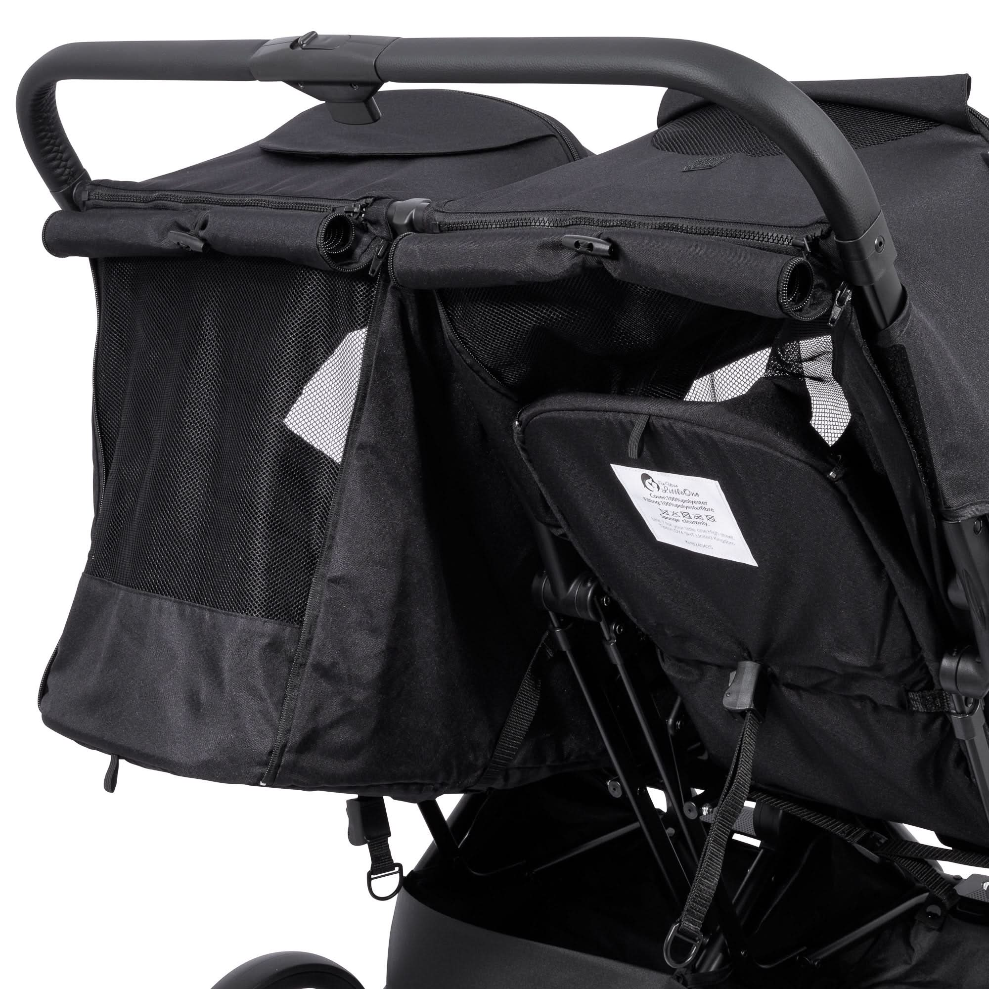 For Your Little One Duo Twin Easyfold Pushchair - Black - Grade A Return   