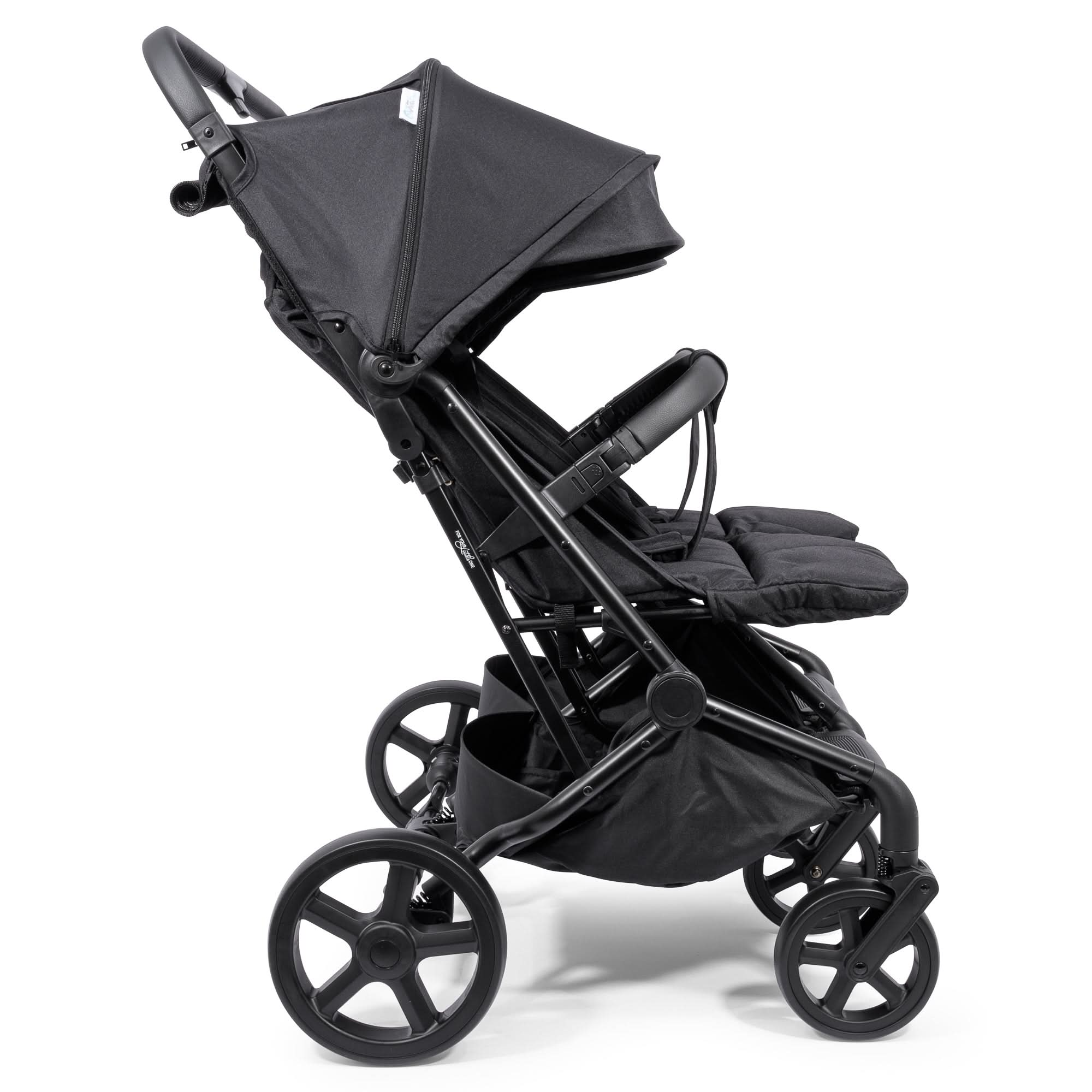 For Your Little One Duo Twin Easyfold Pushchair Full Bundle - Black   