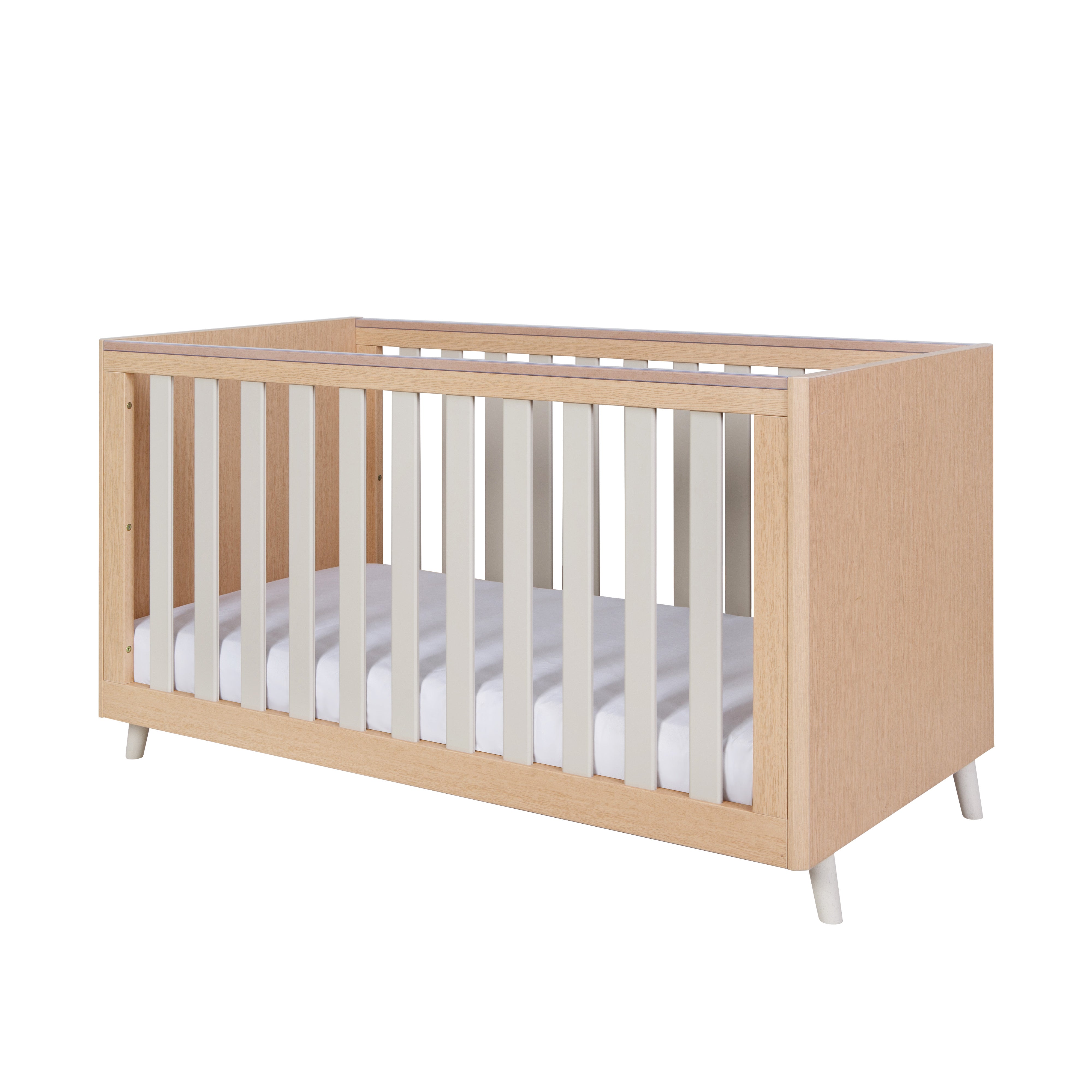 Tutti Bambini Fika 3 Piece Room Set - White Sand /Light Oak   