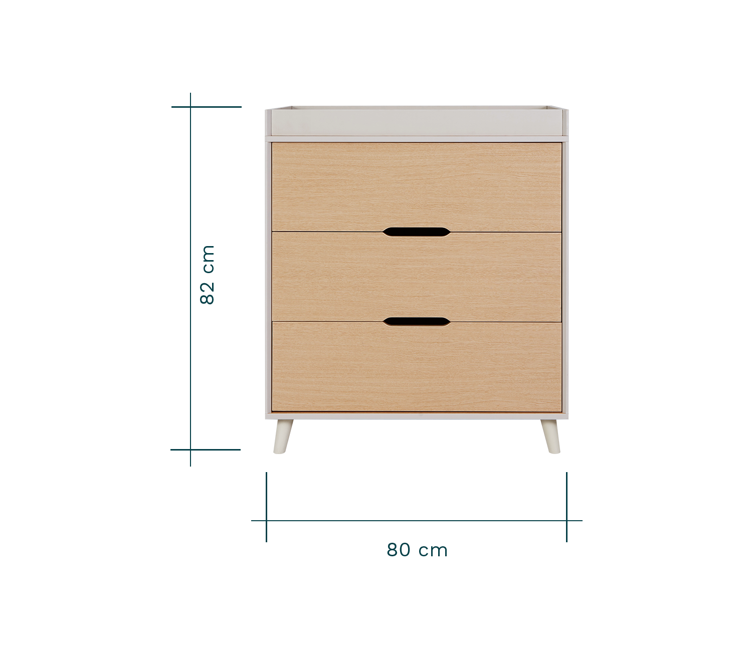 Tutti Bambini Fika Chest Changer - White Sand/Light Oak   