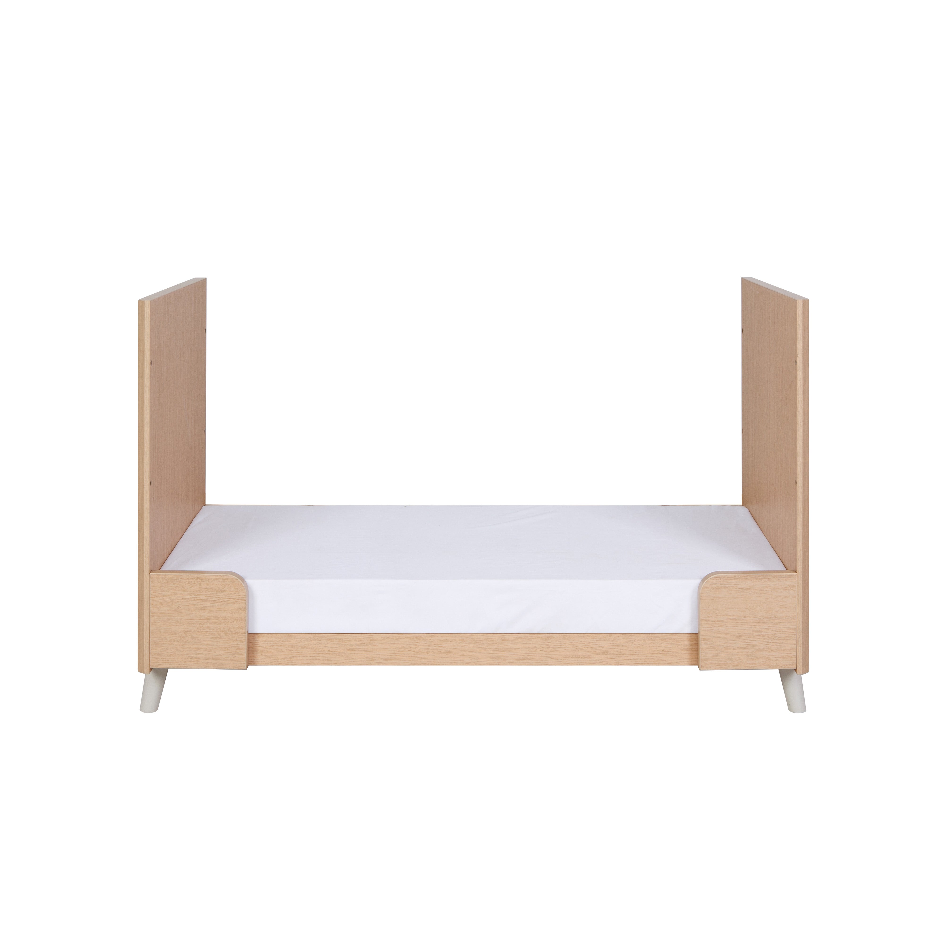 Tutti Bambini Fika Mini Cot Bed - Light Oak/White Sand