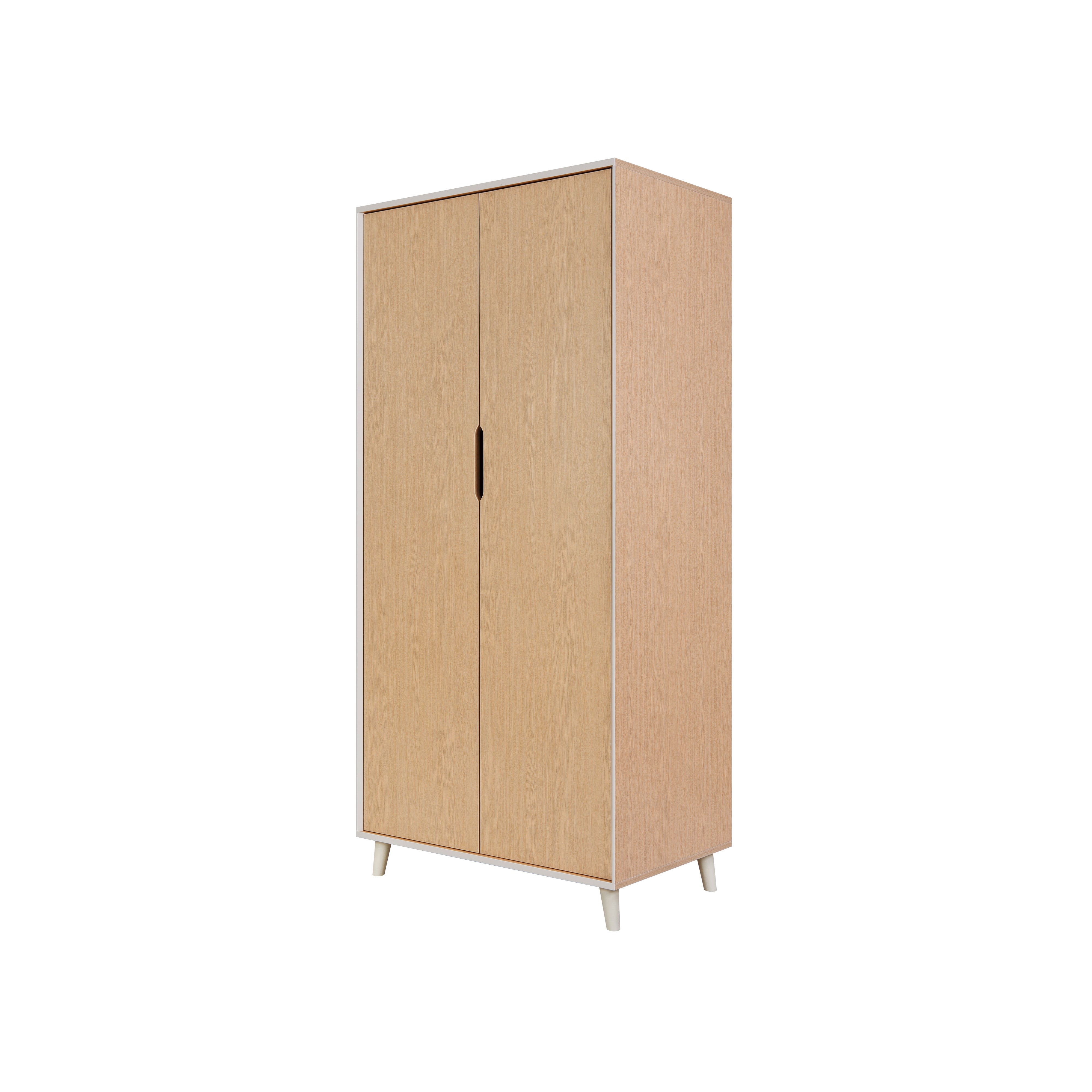 Tutti Bambini Fika Wardrobe - Light Oak/White Sand