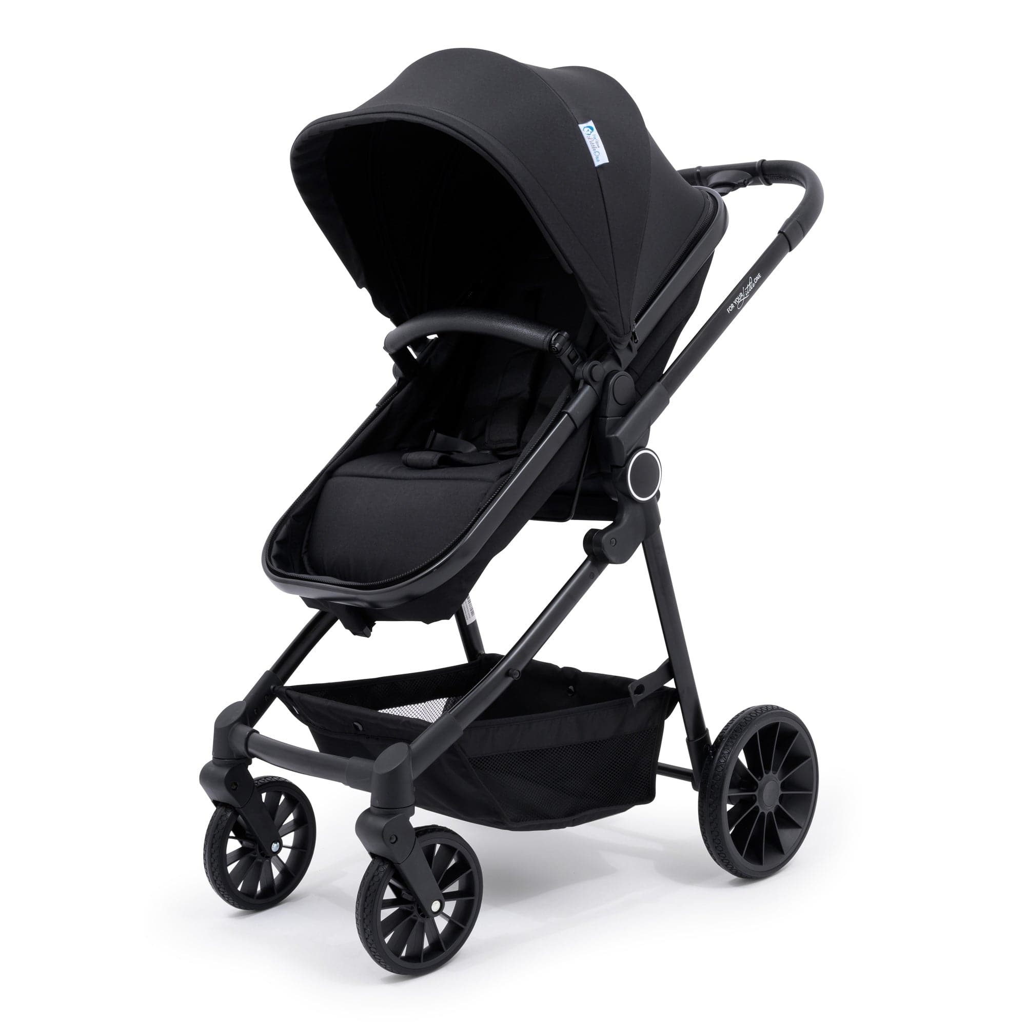 For Your Little One LITE 3 In 1 Travel System with i-Size Car Seat And Base - Black   