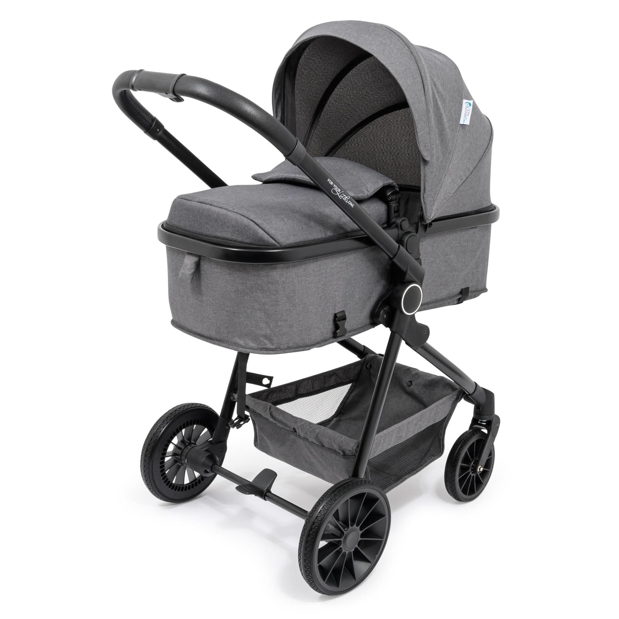 For Your Little One LITE 3 In 1 Travel System with i-Size Car Seat - Slate Grey   