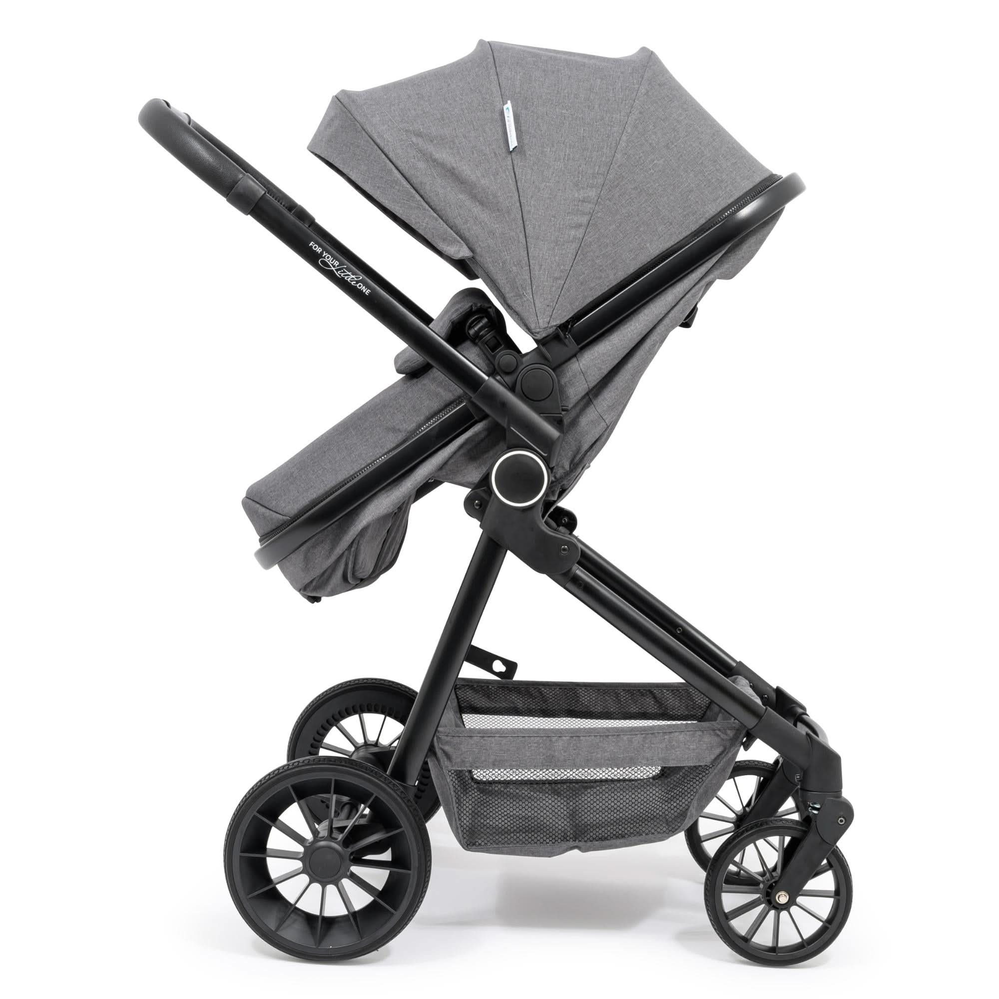 For Your Little One LITE 3 In 1 Travel System with i-Size Car Seat - Slate Grey   