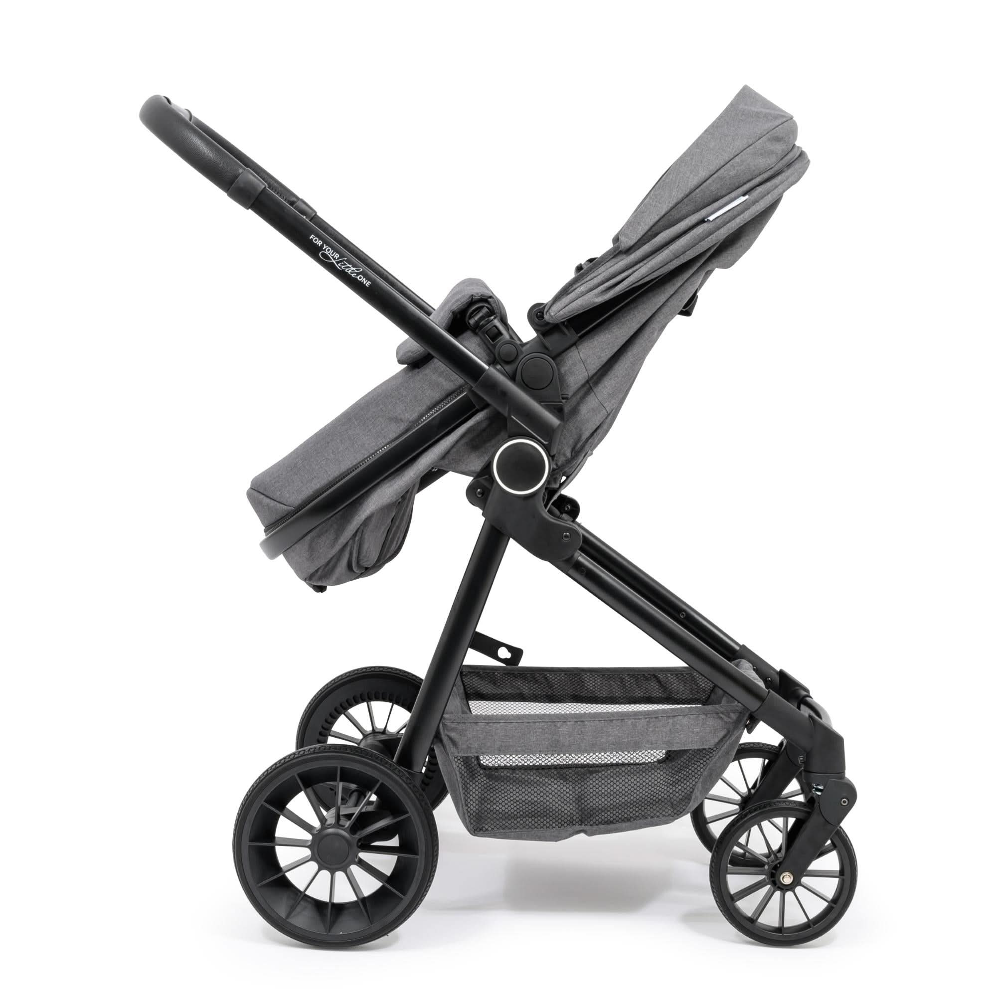 For Your Little One LITE 3 In 1 Travel System with i-Size Car Seat - Slate Grey   