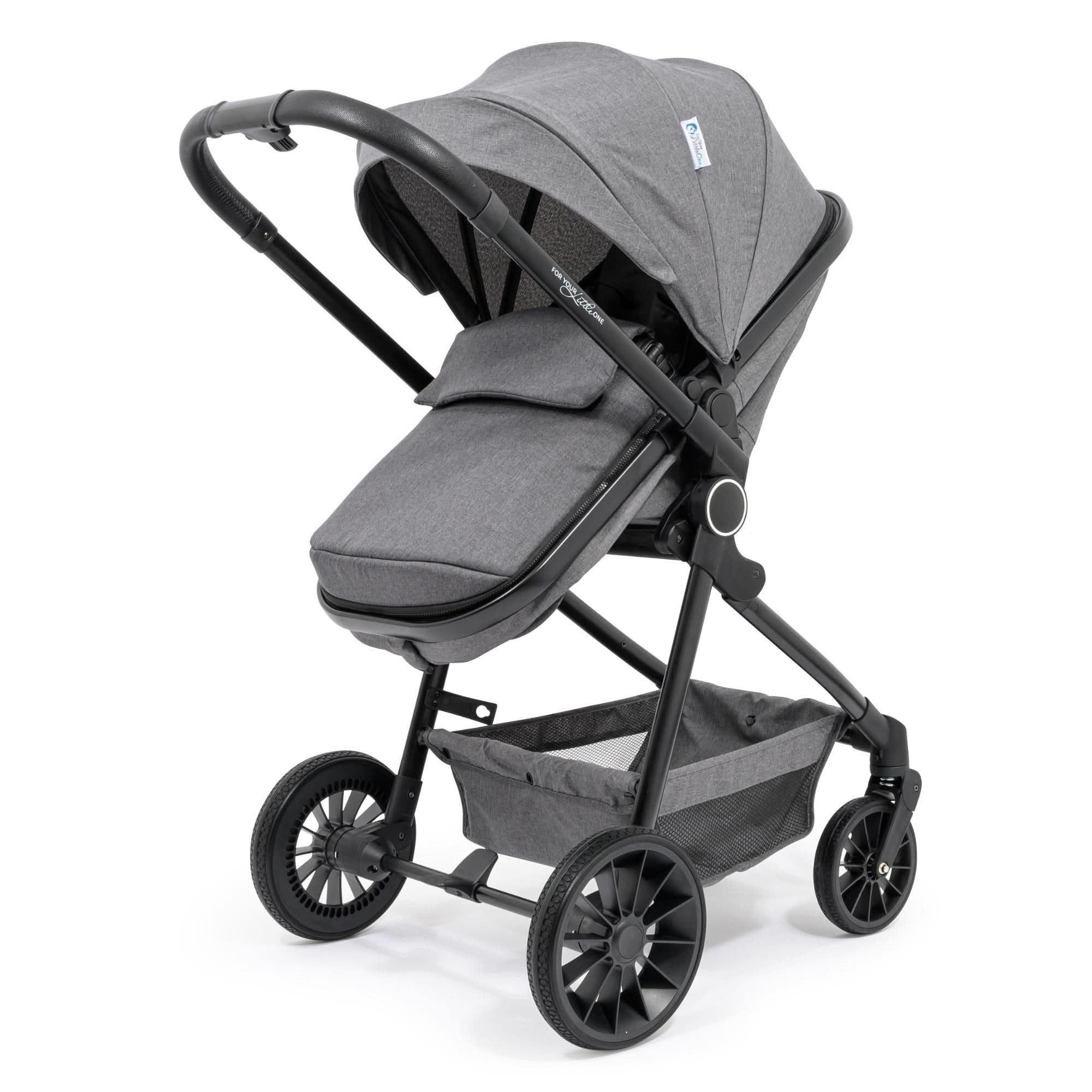 For Your Little One LITE 3 In 1 Travel System with i-Size Car Seat - Slate Grey   