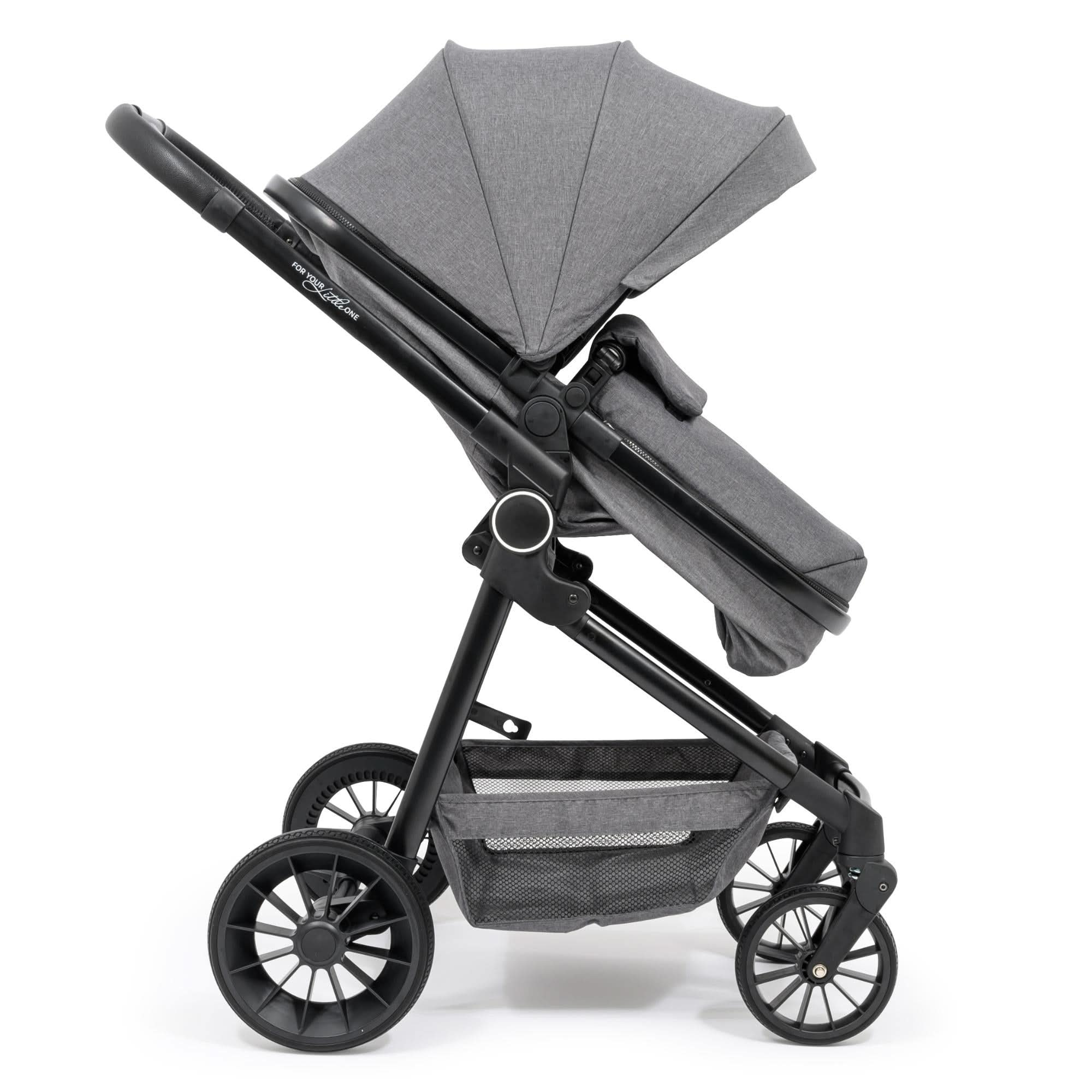 For Your Little One LITE 3 In 1 Travel System with i-Size Car Seat - Slate Grey   