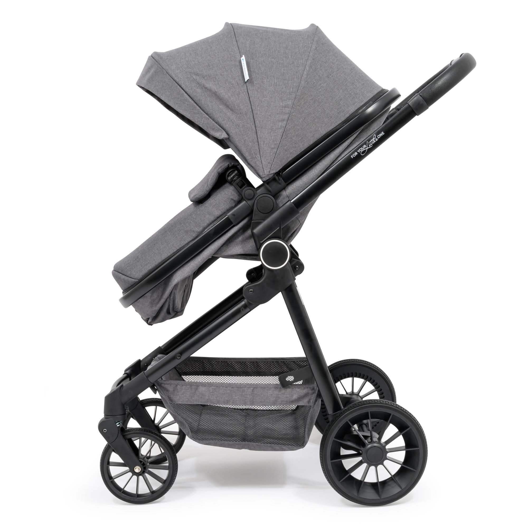 For Your Little One LITE 3 In 1 Travel System with i-Size Car Seat - Slate Grey   