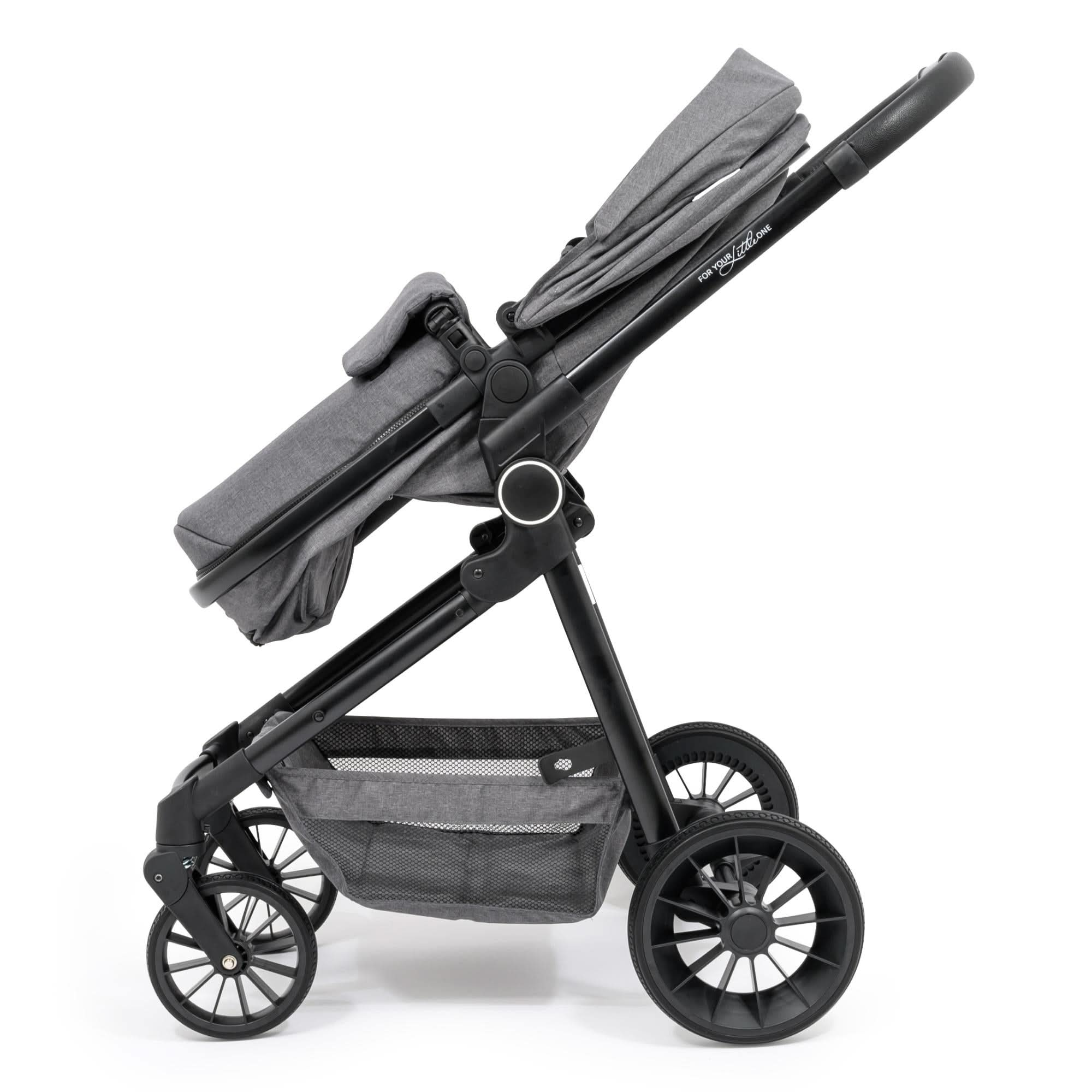 For Your Little One LITE 3 In 1 Travel System with i-Size Car Seat - Slate Grey   