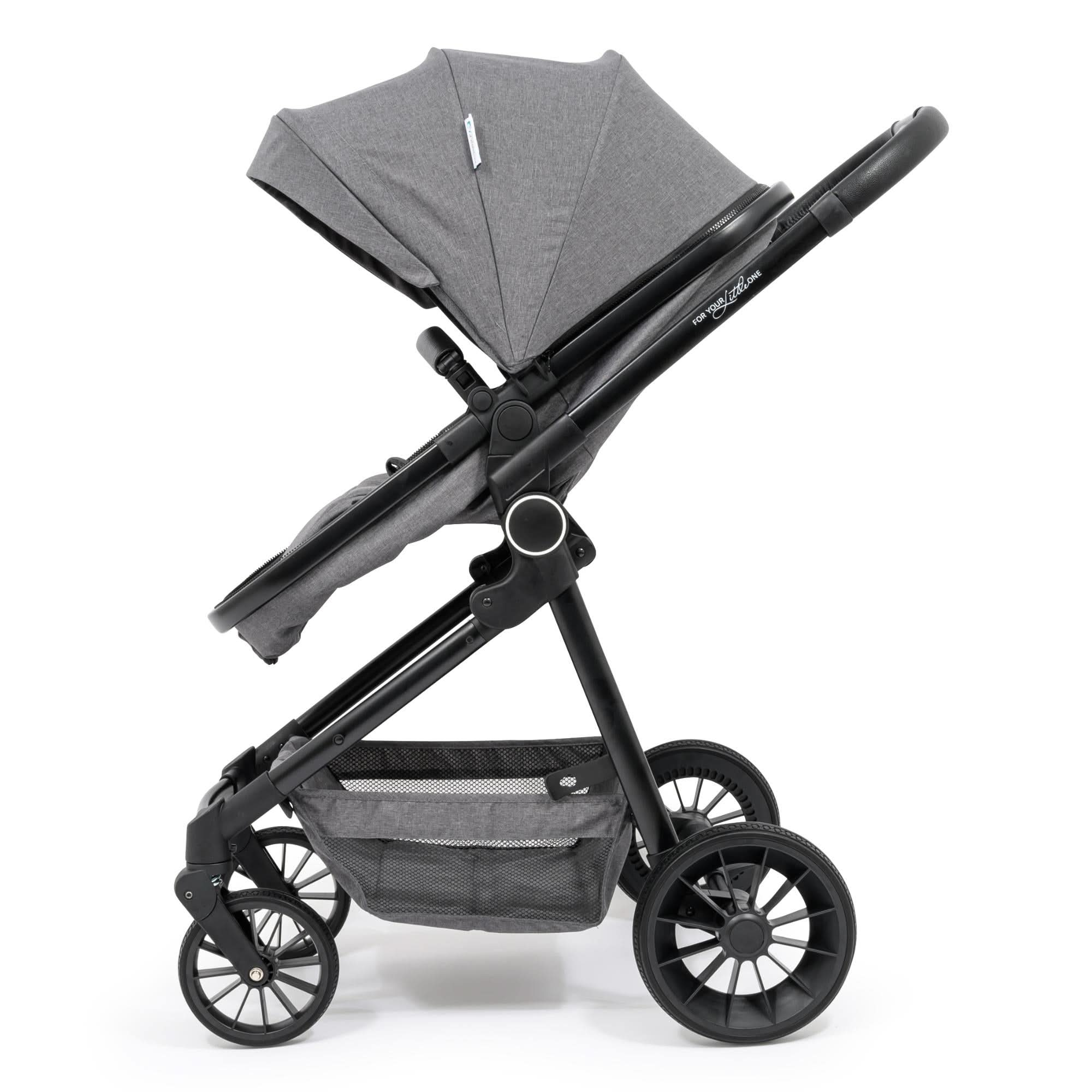 For Your Little One LITE 3 In 1 Travel System with i-Size Car Seat - Slate Grey   