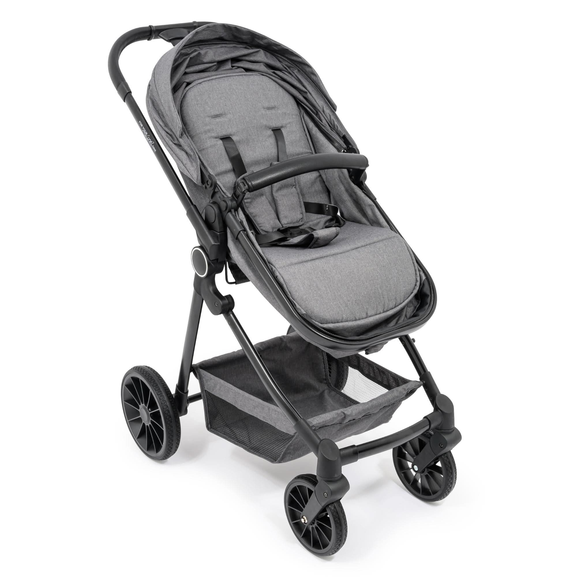 For Your Little One LITE 3 In 1 Travel System with i-Size Car Seat - Slate Grey   