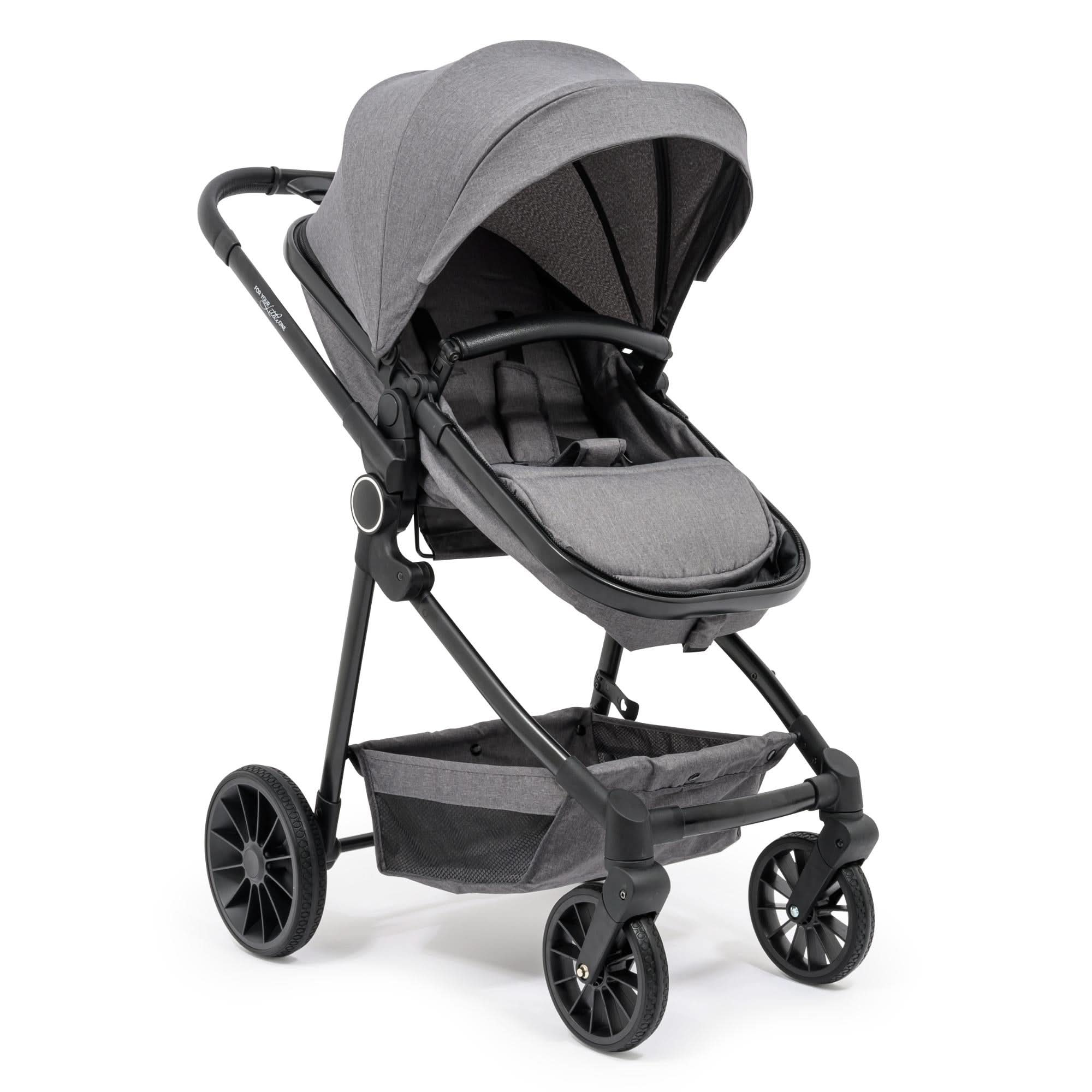 For Your Little One LITE 3 In 1 Travel System with i-Size Car Seat - Slate Grey   