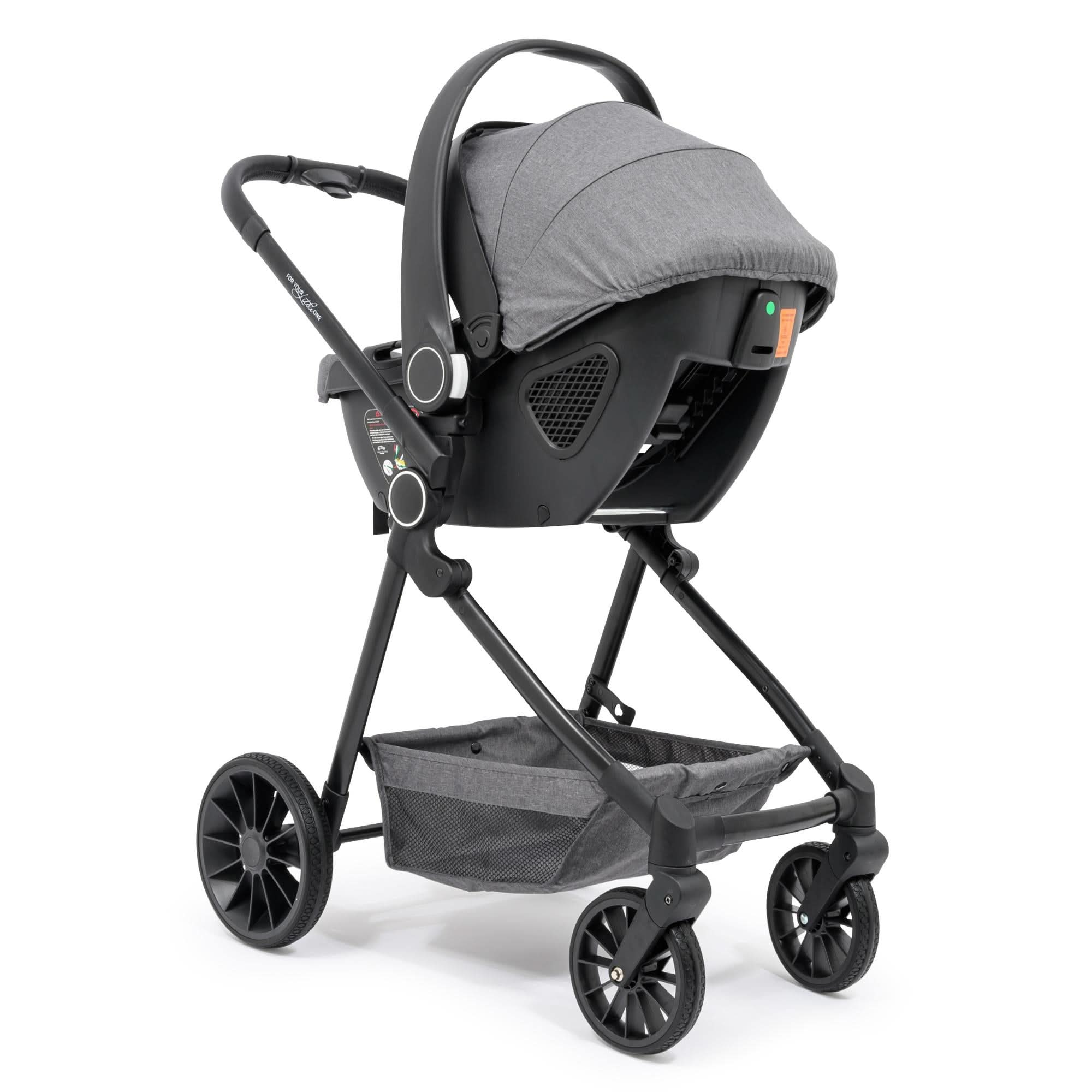 For Your Little One LITE 3 In 1 Travel System with i-Size Car Seat - Slate Grey   