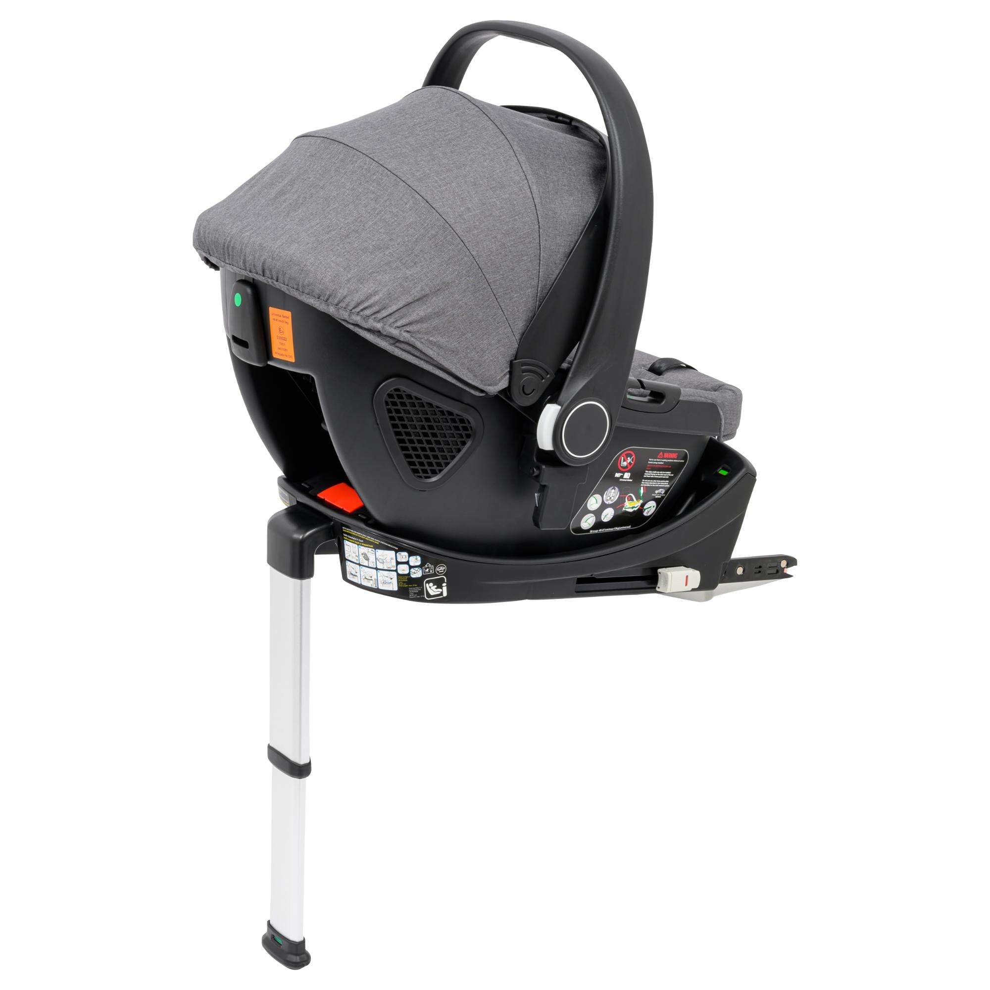 For Your Little One LITE 3 In 1 Travel System with i-Size Car Seat & Base - Slate Grey   