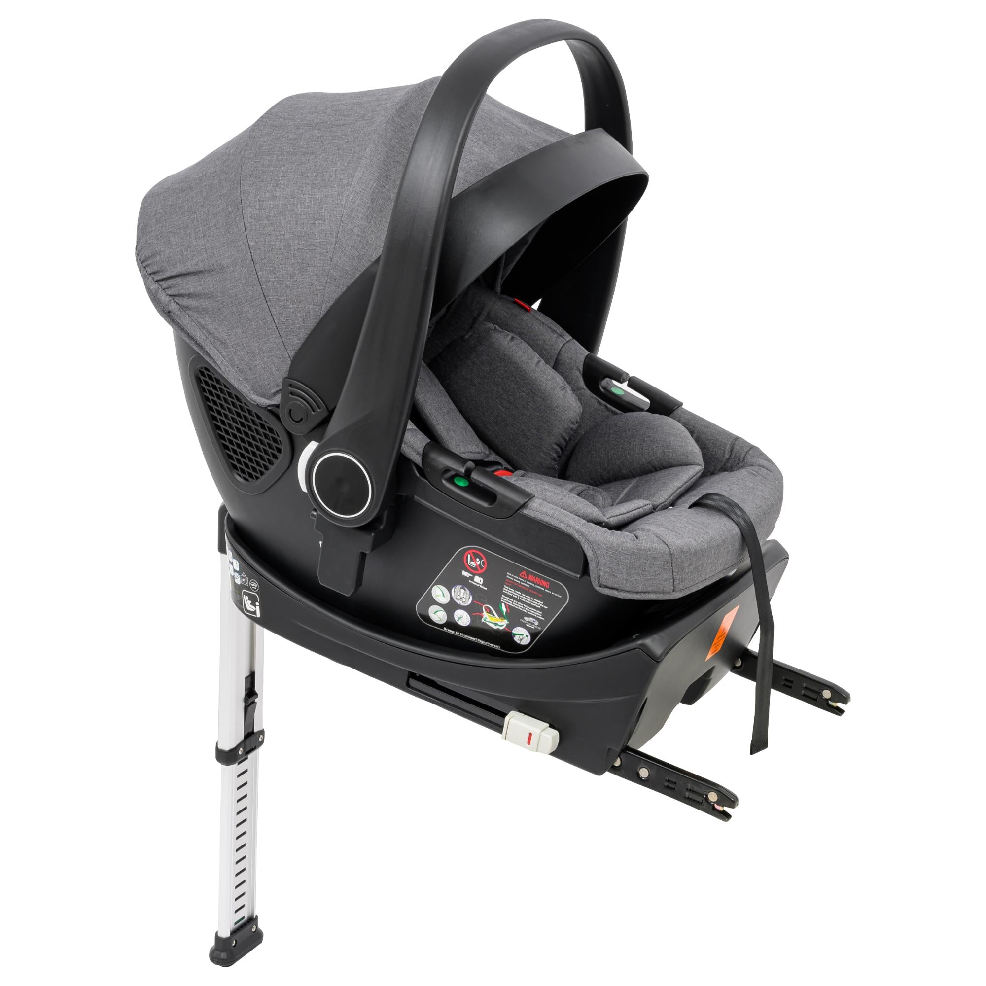 For Your Little One LITE 3 In 1 Travel System with i-Size Car Seat & Base - Slate Grey   