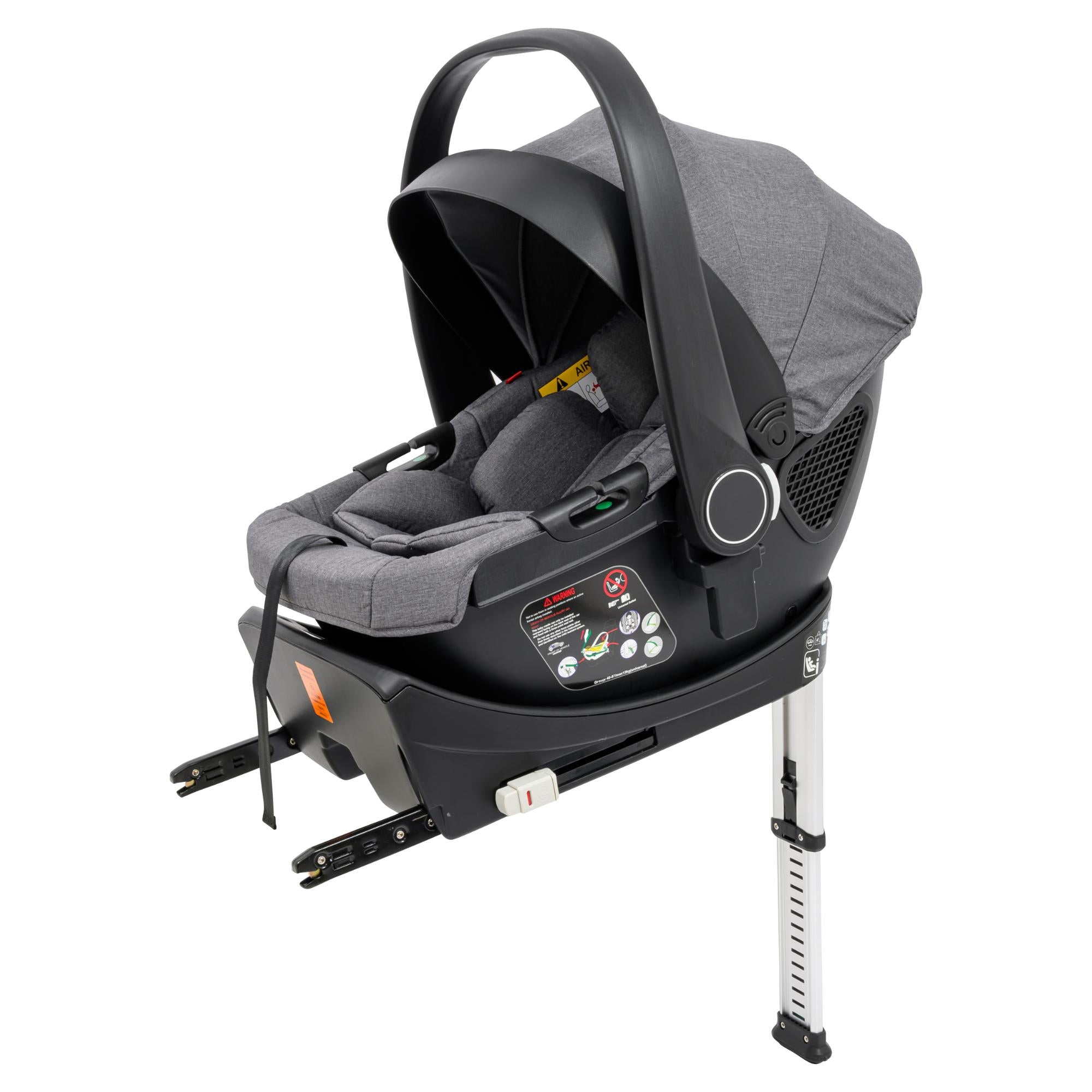 For Your Little One LITE 3 In 1 Travel System with i-Size Car Seat & Base - Slate Grey   