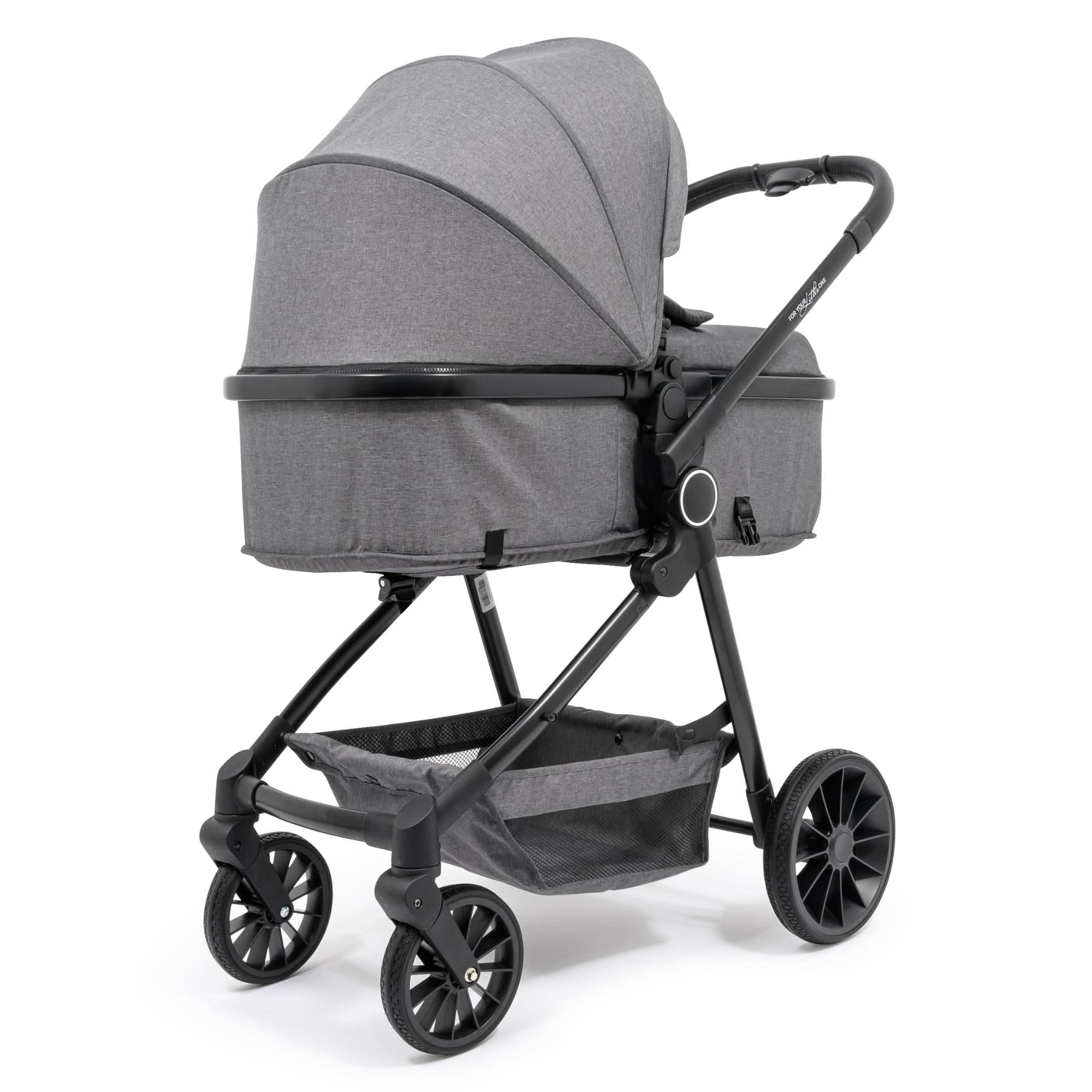 For Your Little One LITE 3 In 1 Travel System with i-Size Car Seat - Slate Grey   