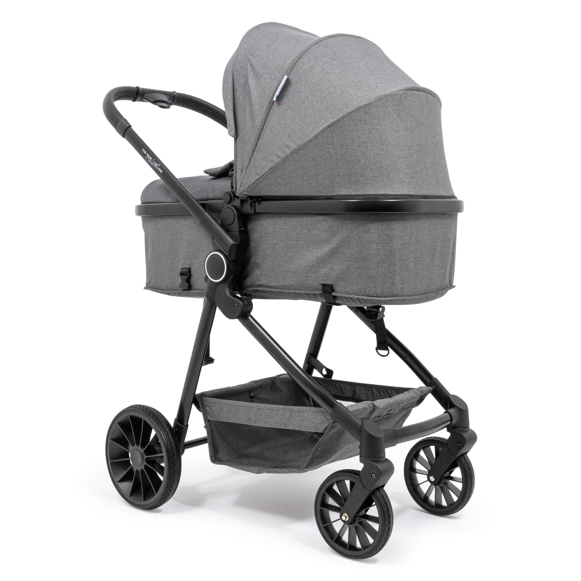 For Your Little One LITE 3 In 1 Travel System with i-Size Car Seat - Slate Grey   